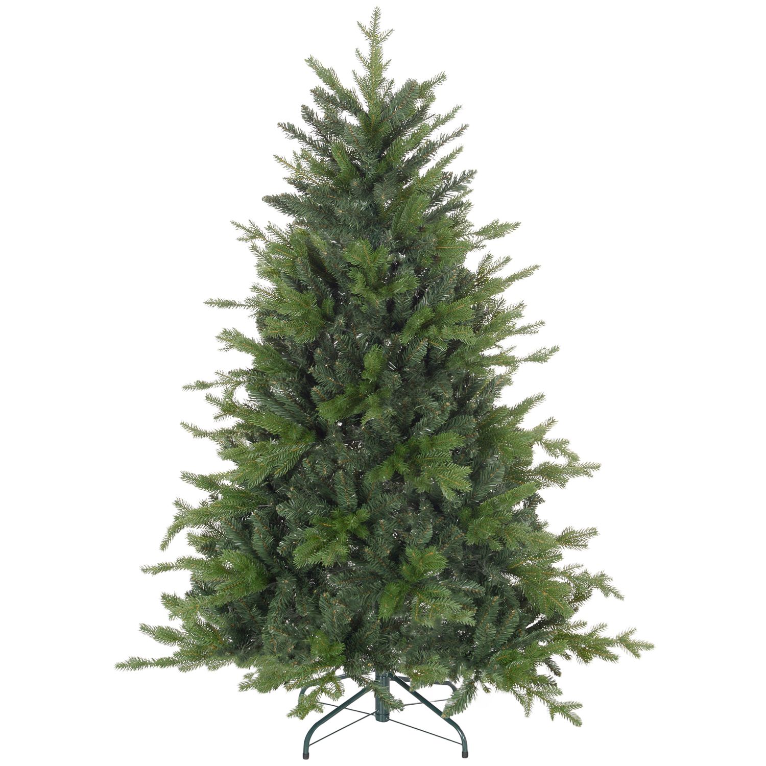 HOMCOM 5 ft Artificial Christmas Tree with Metal Base Hinged Branches - 830-886V