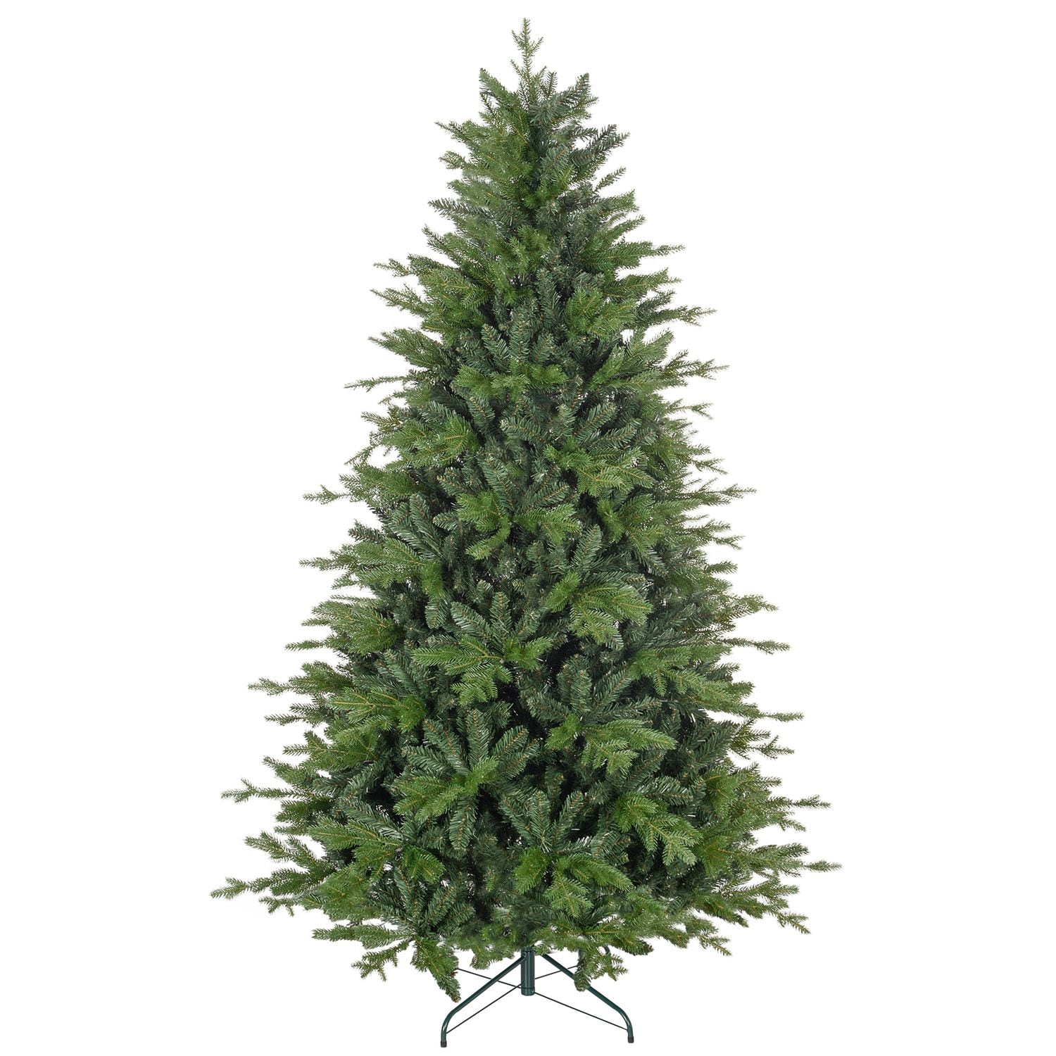 HOMCOM 7 ft Artificial Christmas Tree with Metal Base Hinged Branches - 830-886V