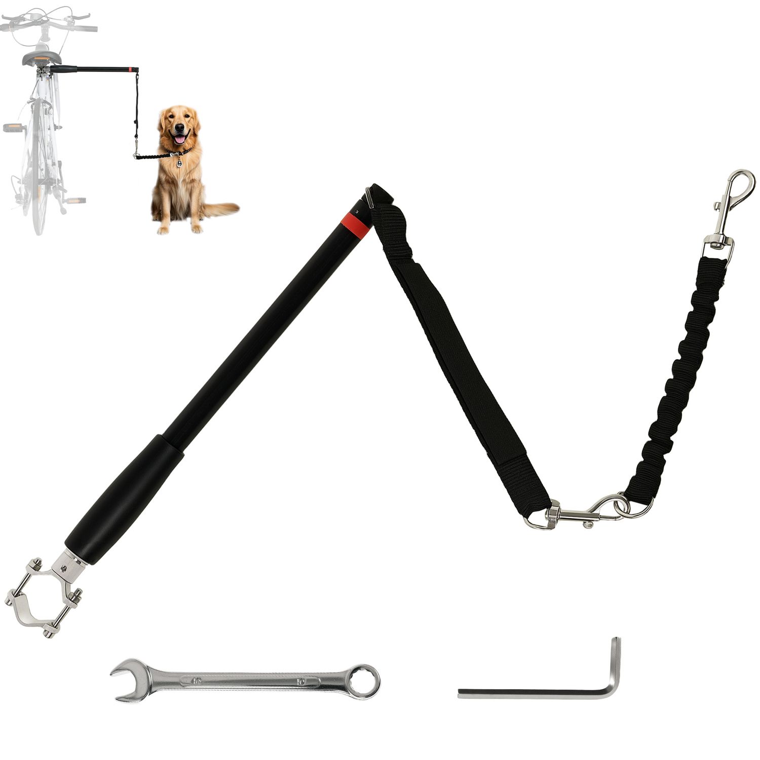 PawHut Dog Lead for Bicycle Easy Installation for Cycling Training - D00-201V00B