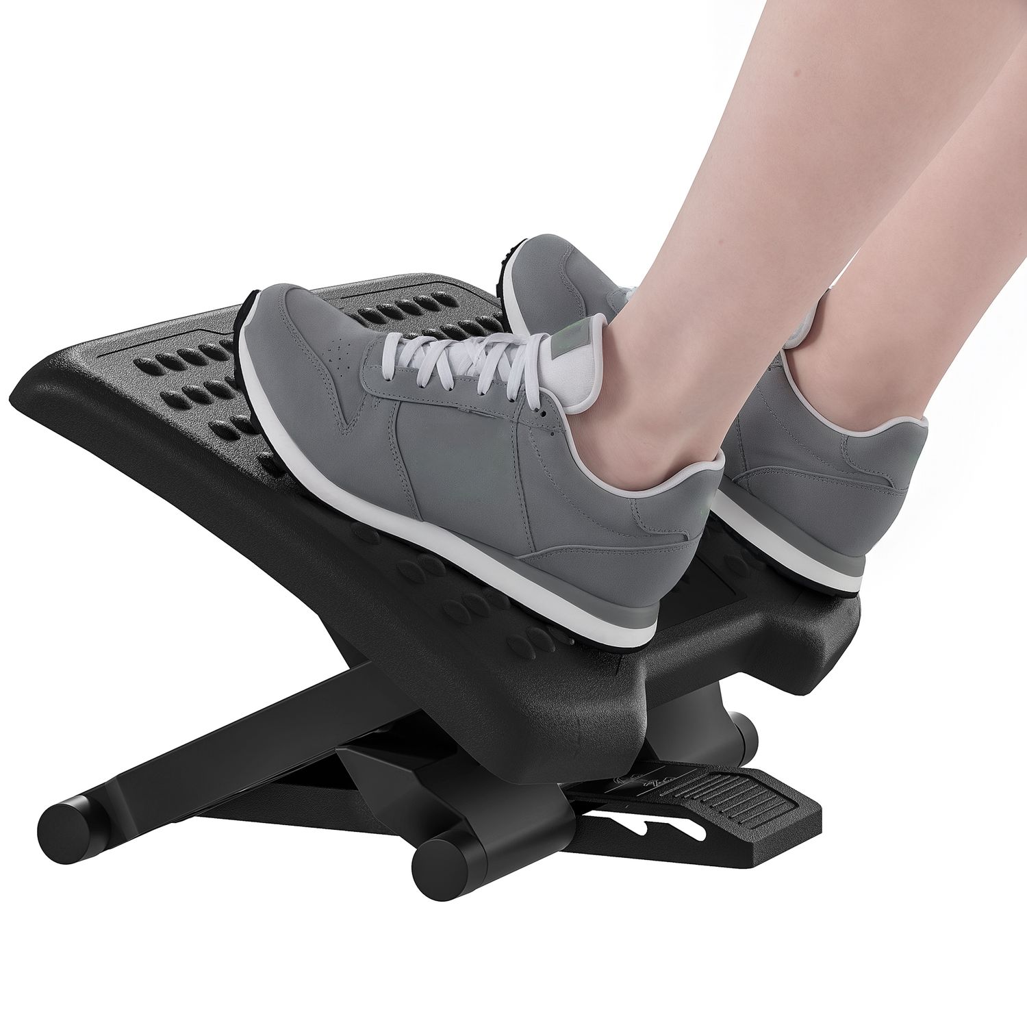 HOMCOM Foot Rest for Under Desk with Massage Function Adjustable Angle and Heigh