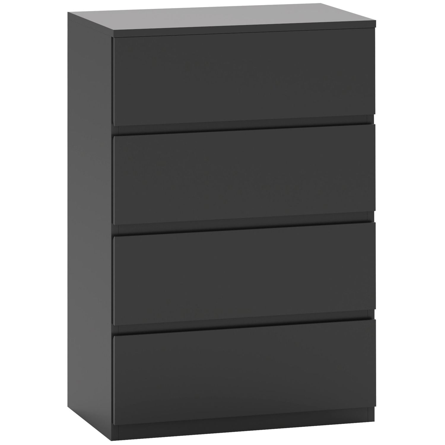 HOMCOM Bedroom Chest of Drawers 4 Drawers Dresser Drawer Unit Black - 831-337V87