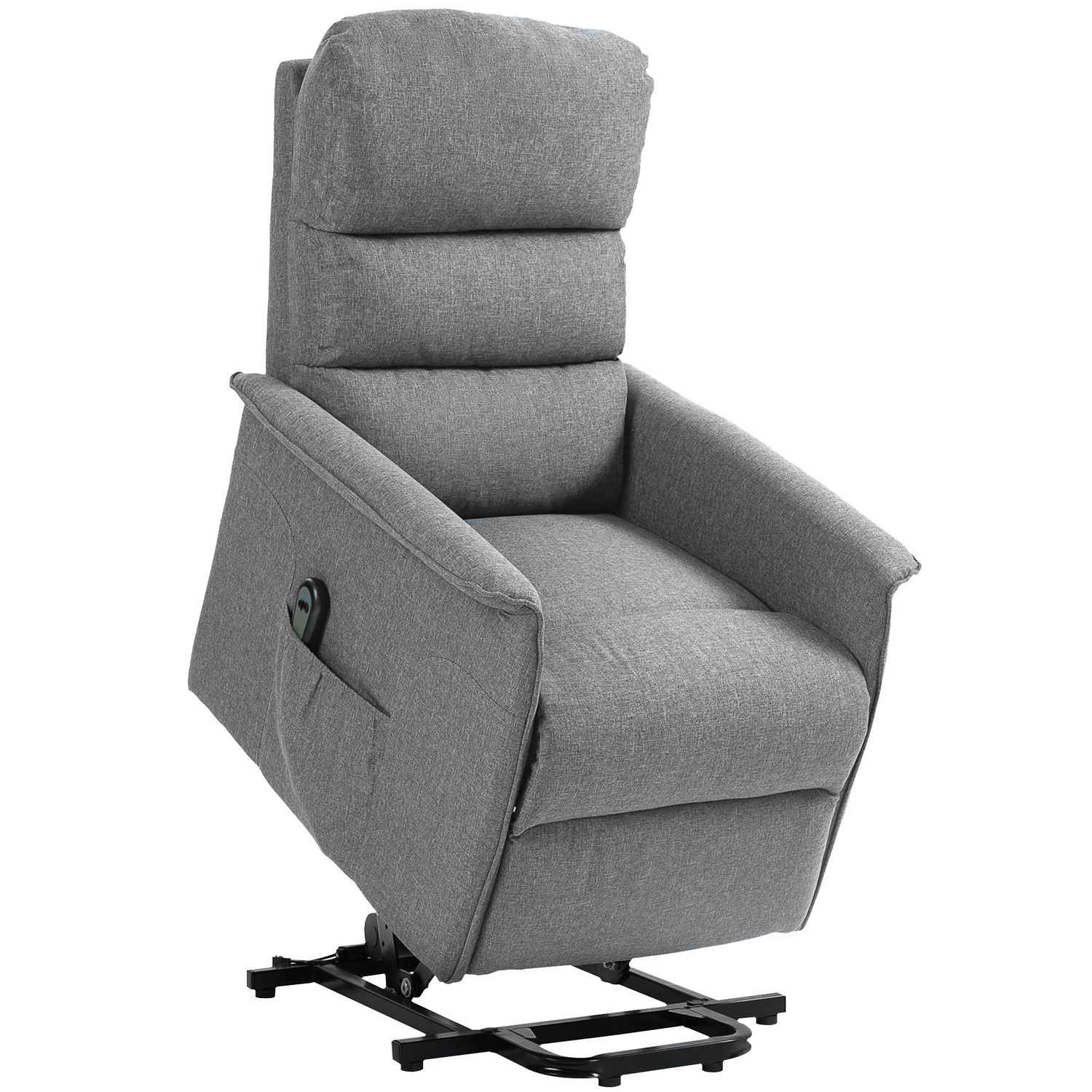 HOMCOM Power Lift Recliner Electric Reclining Chair with Remote Grey - 713-042V7