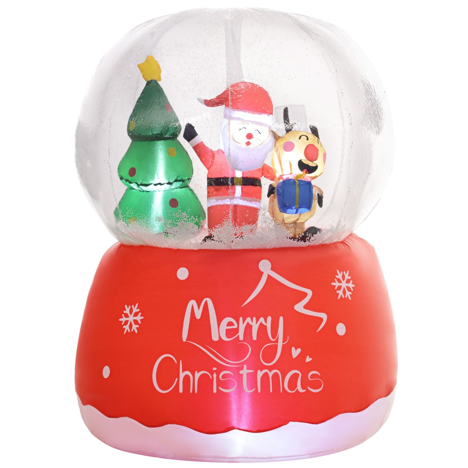 Outsunny 5.5FT Christmas Inflatable Crystal Ball with LED Lights for Party - 844