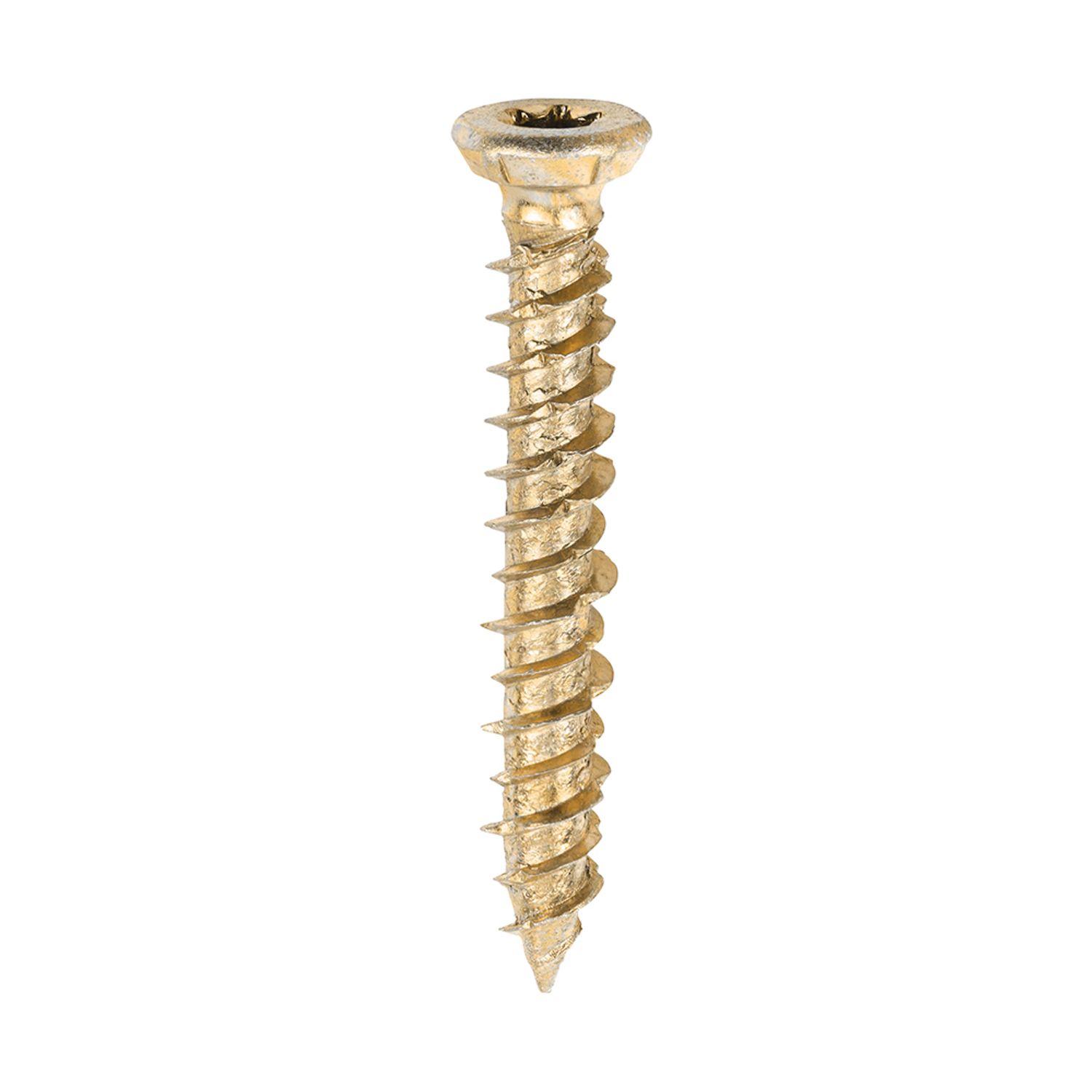 TIMCO Concrete Screws TX Flat Countersunk Yellow - 00050TCON - Pack o- you get 4