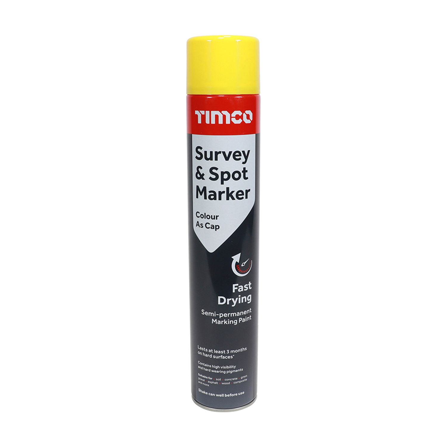 TIMCO Survey & Spot Marker Yellow - 237025- you get 4