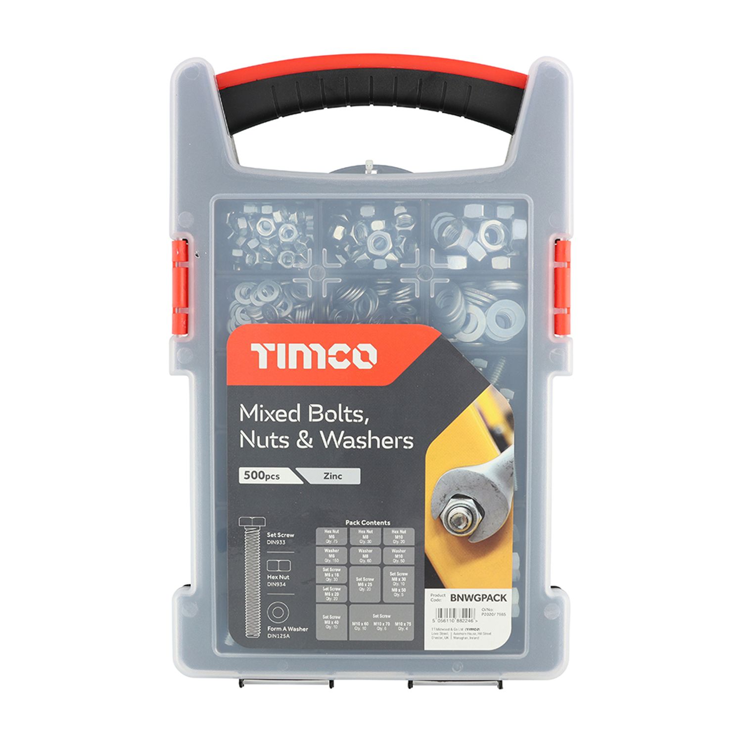 TIMCO Mixed Bolts, Nuts and Washers Grab Pack Zinc - BNWGPACK- you get 2