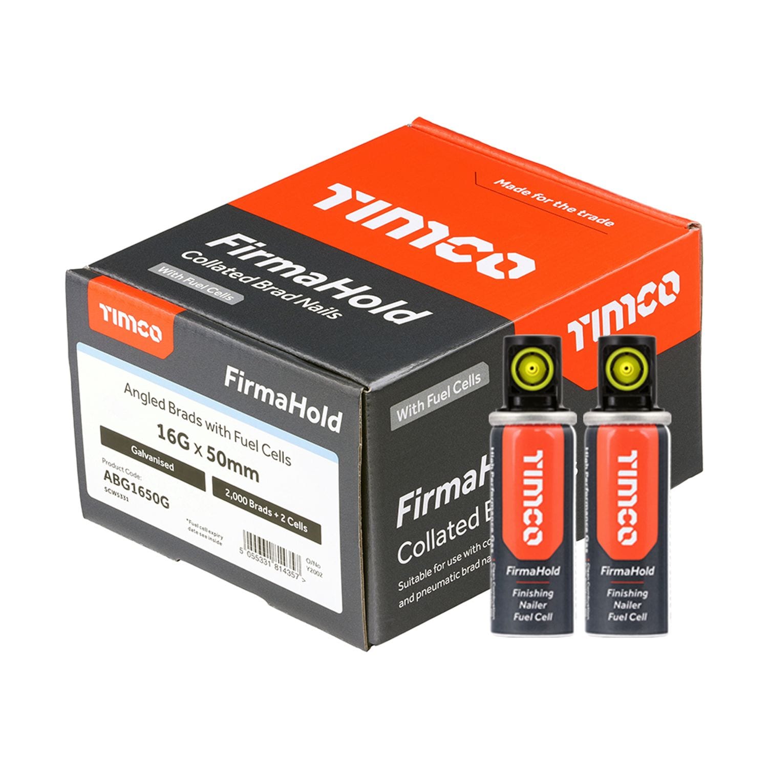 TIMCO Firmahold Collated Brad Nails & Fuel Cells 16 Gauge Angled Galv- you get 2