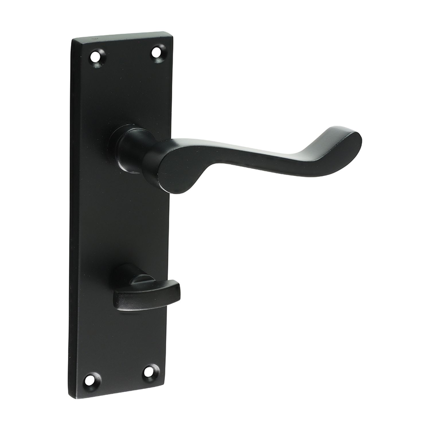 TIMCO Victorian Scroll Bathroom Handles Matt Black - 200788- you get 2