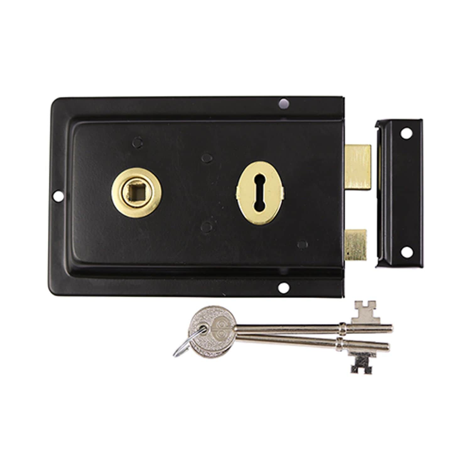 TIMCO Rim Sash Lock Fluted Black - 427148- you get 2