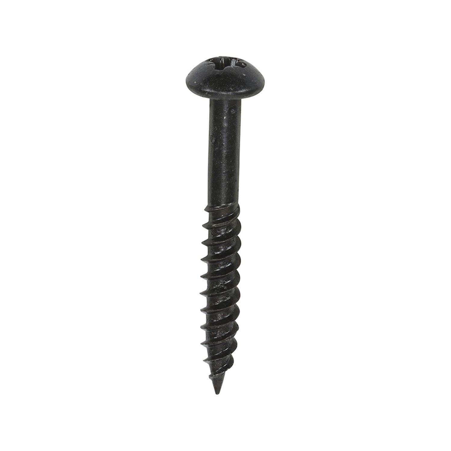 TIMCO Blackjax Woodscrews Pz Round Black Organic - 10112BJC - Pack of- you get 3