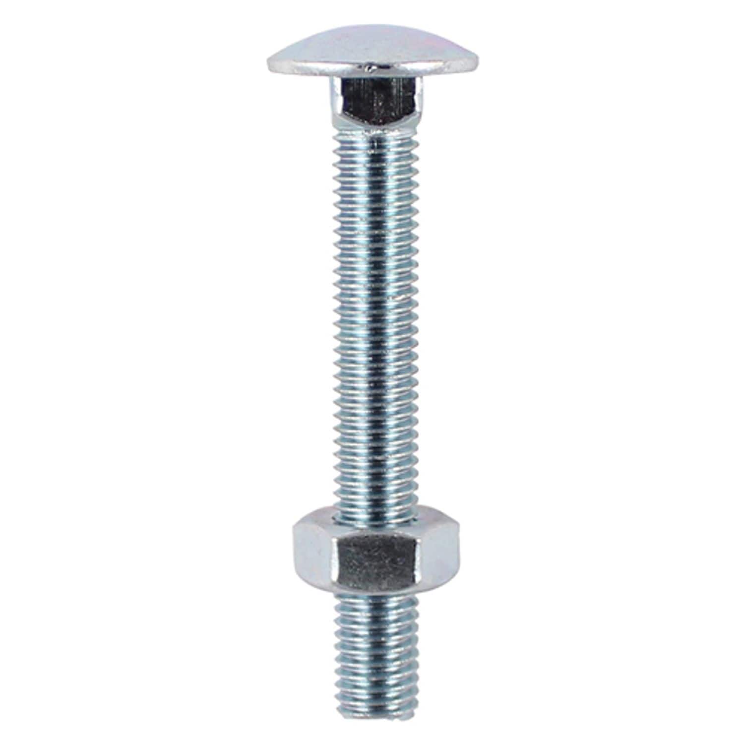 TIMCO Carriage Bolts & Hex Nuts Zinc - 10130CBP - Pack of 2- you get 9