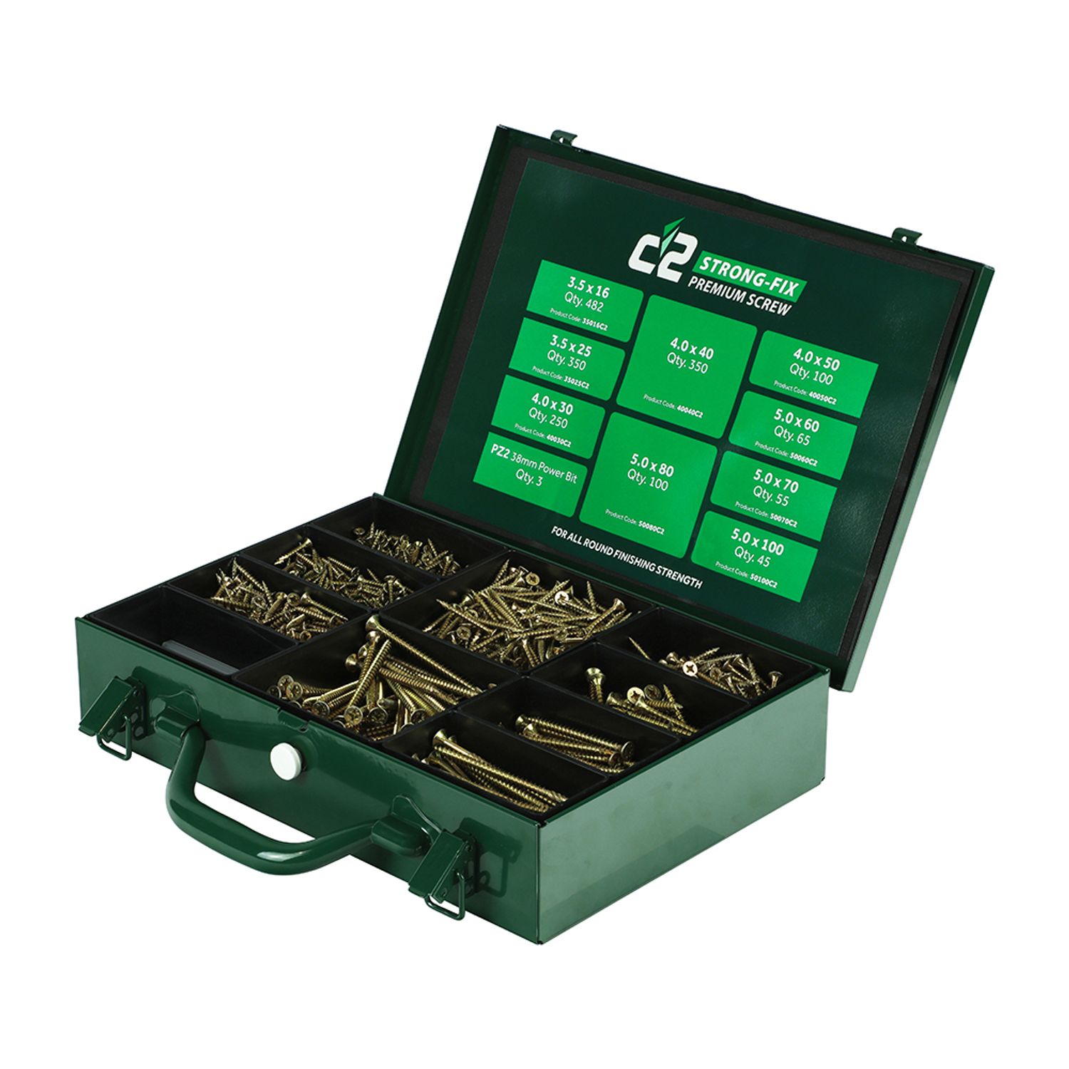 TIMCO C2 Strongfix Trade Case Pz Double Countersunk Yellow - C2SC - Pack of 1798