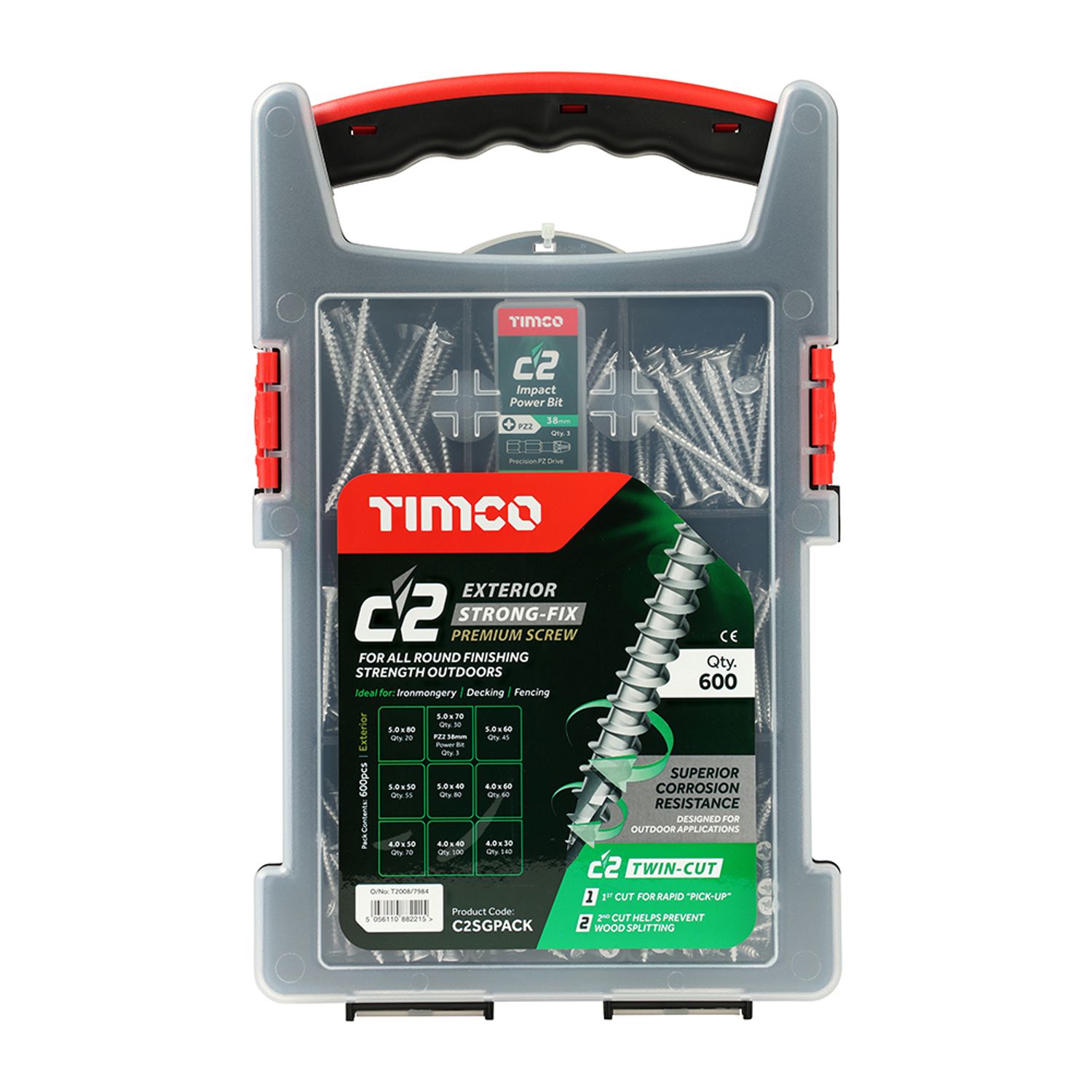 TIMCO C2 Exterior Strongfix Mixed Grab Pack Pz Double Countersunk wit- you get 2