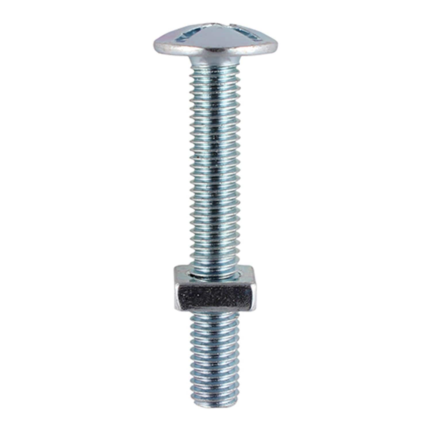 TIMCO Roofing Bolts & Square Nuts Zinc - 06100RBP - Pack of 2- you get 11