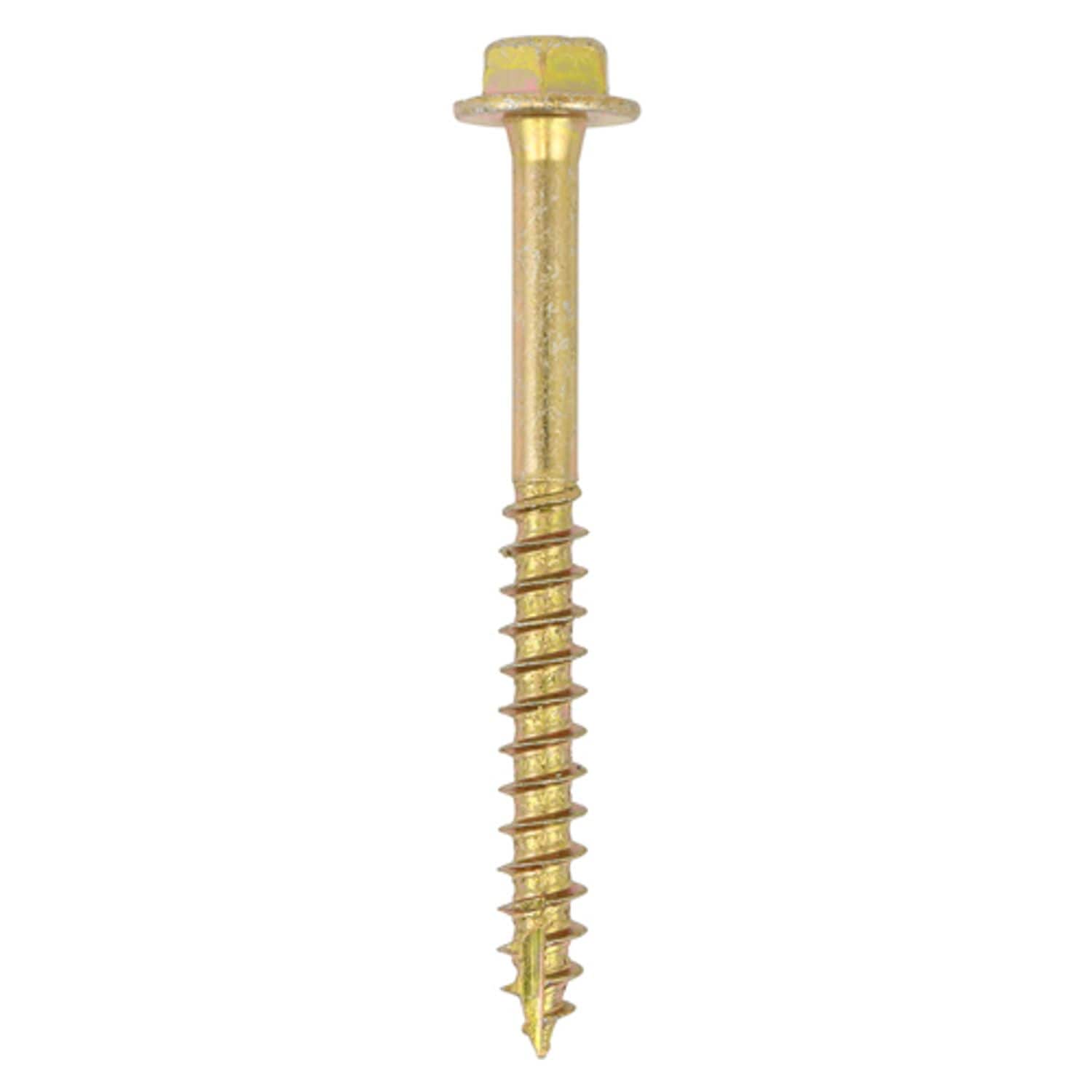 TIMCO Advanced Coach Screws Hex Flange Yellow - 660SCSY - Pack of 100- you get 3