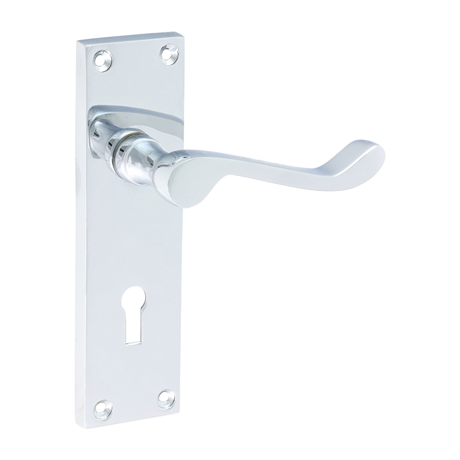 TIMCO Victorian Scroll Lock Handles Polished Chrome - 200034- you get 2
