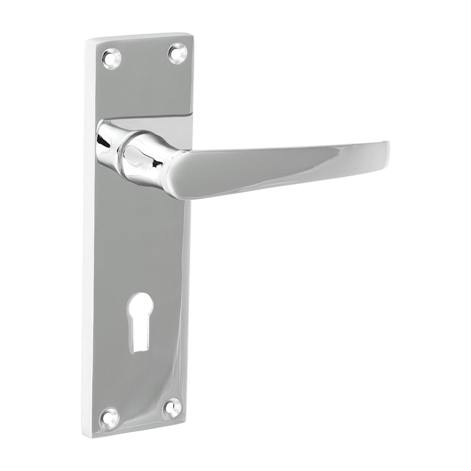 TIMCO Victorian Straight Lock Handles Polished Chrome - 200075- you get 2