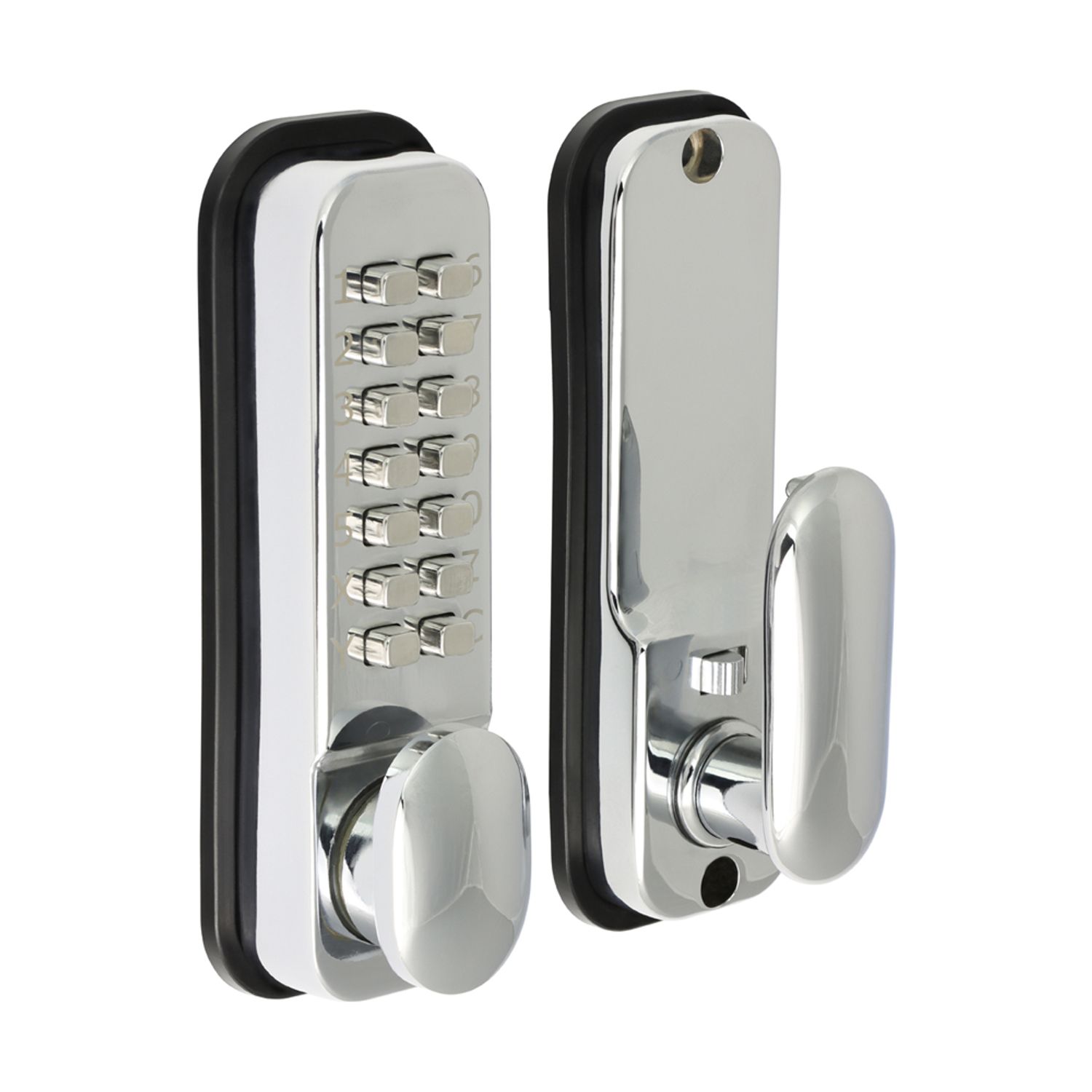 TIMCO Push Button Digital Lock Polished Chrome - 200086- you get 2