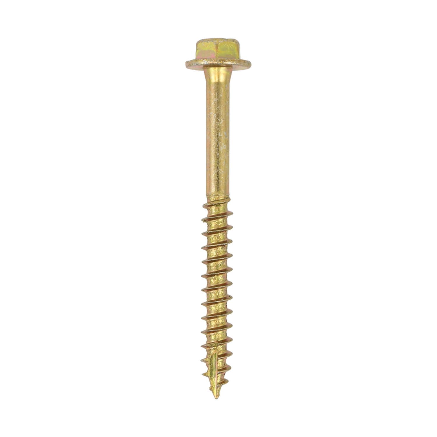 TIMCO Advanced Coach Screws Hex Flange Yellow - 8120SCSYB - Pack of 3- you get 3