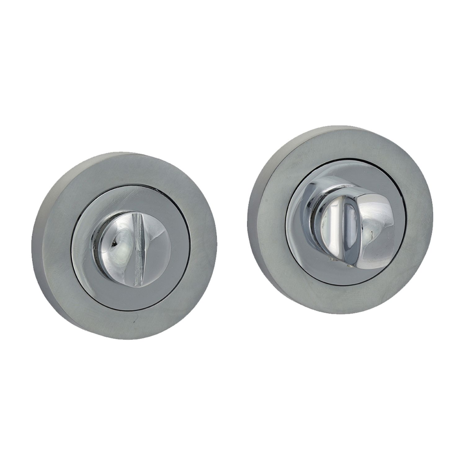 TIMCO Bathroom Thumb Turn and Release Polished & Satin Chrome - 20033- you get 3