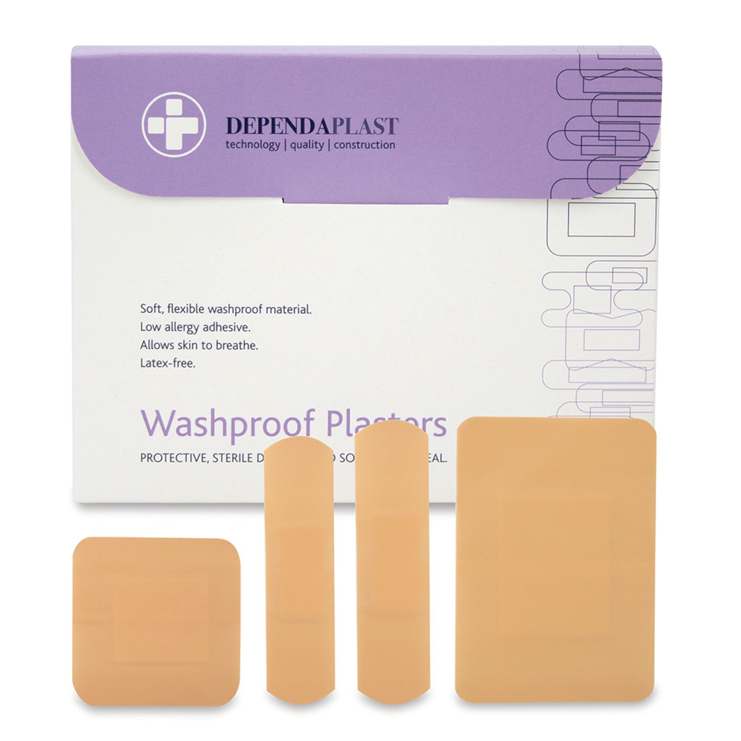TIMCO Washproof Plasters - MED536 - Pack of 100- you get 4