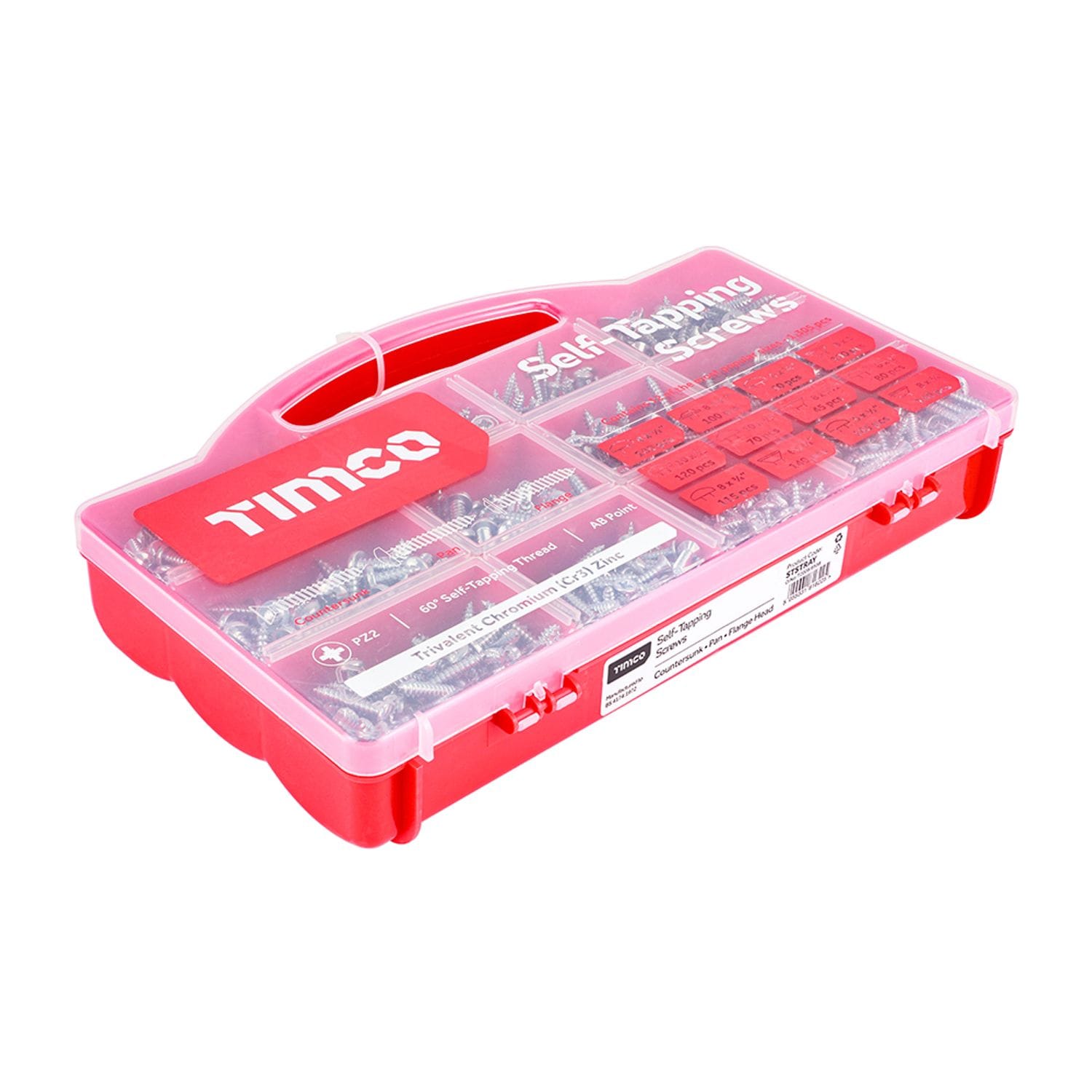 TIMCO Metal Tapping Screws Mixed Tray Pz Selftapping Zinc - STSTRAY -- you get 2