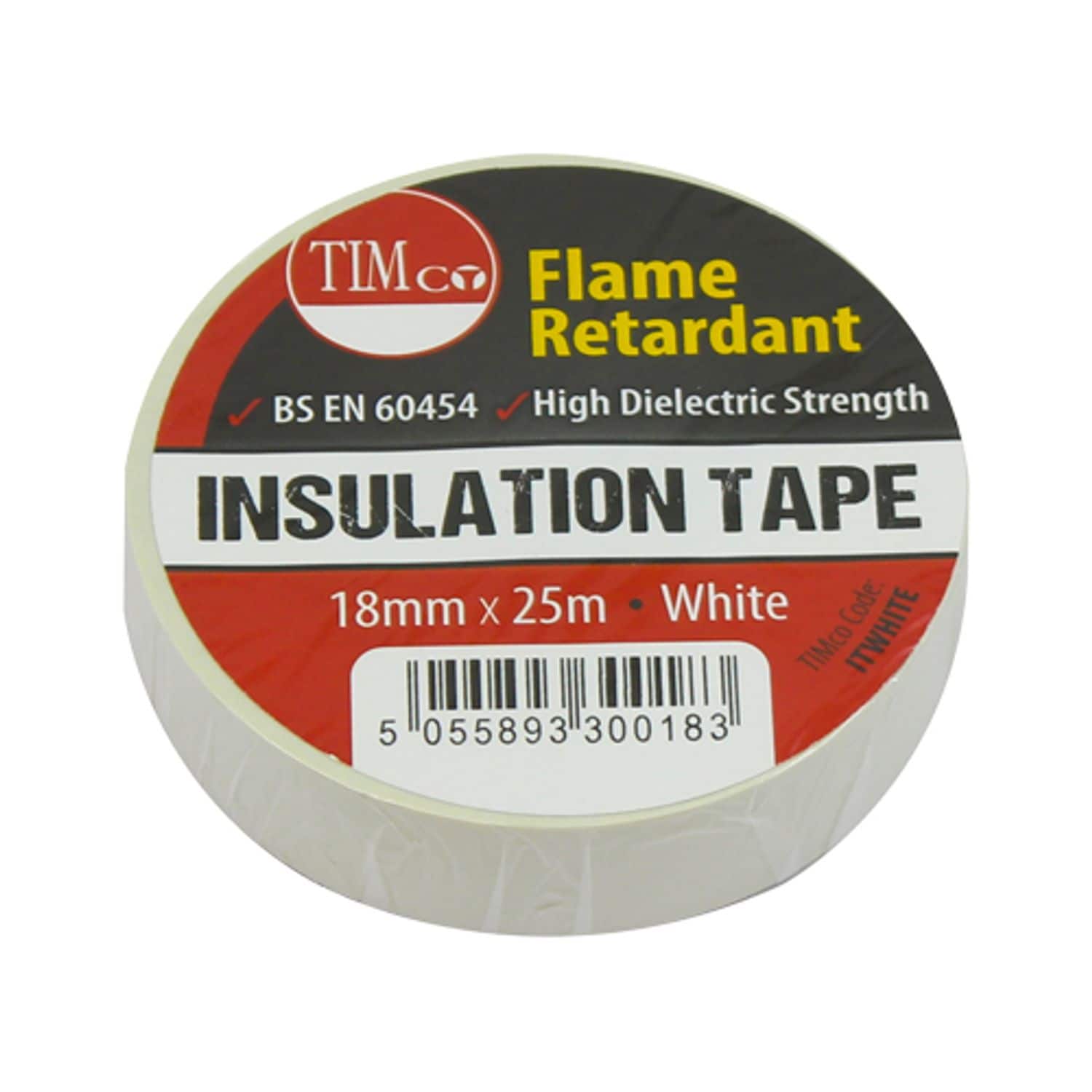 TIMCO PVC Insulation Tape White - ITWHITE - Pack of 10- you get 3