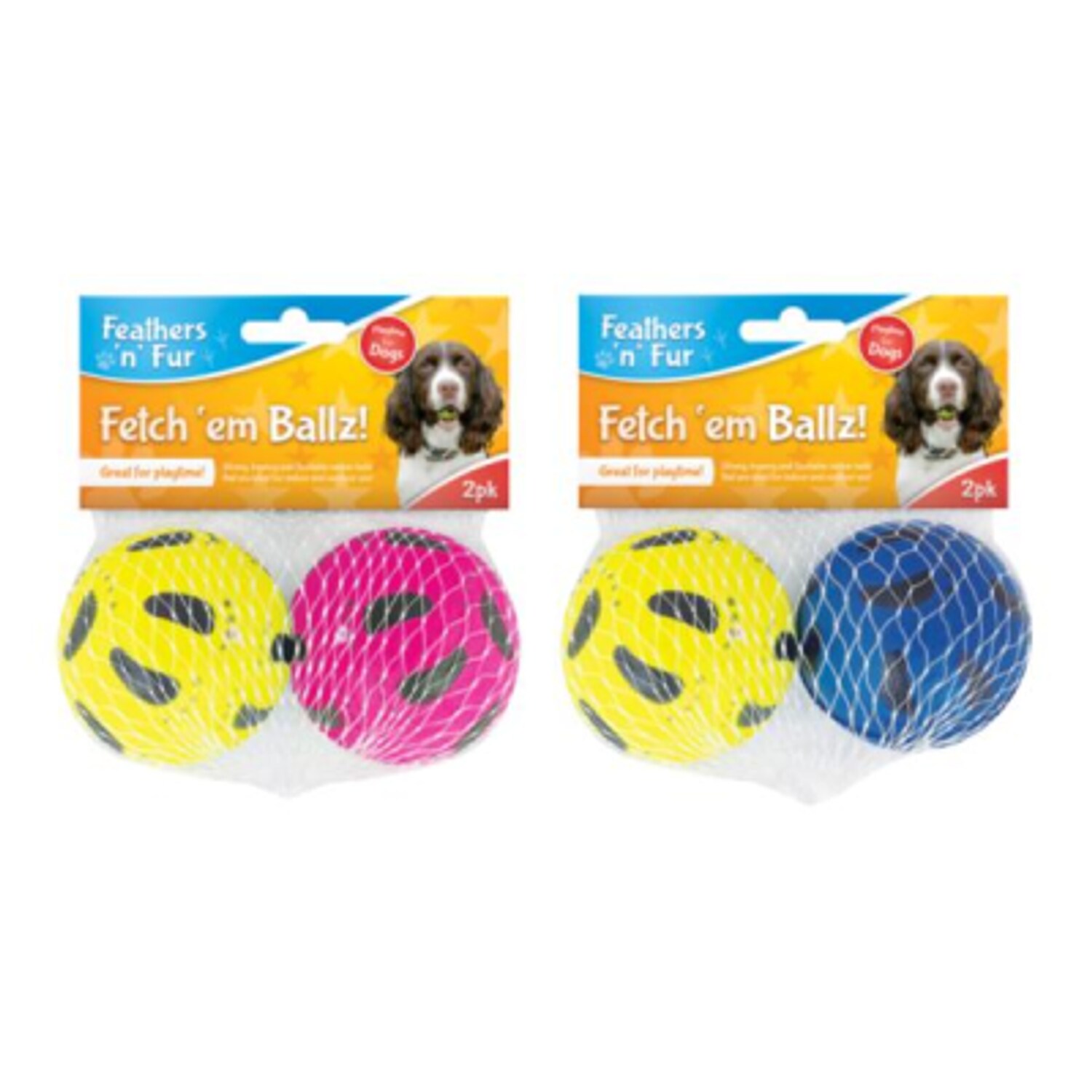 World Of Pets Dog Play Balls Rubber (Pack of 2)- you get 6