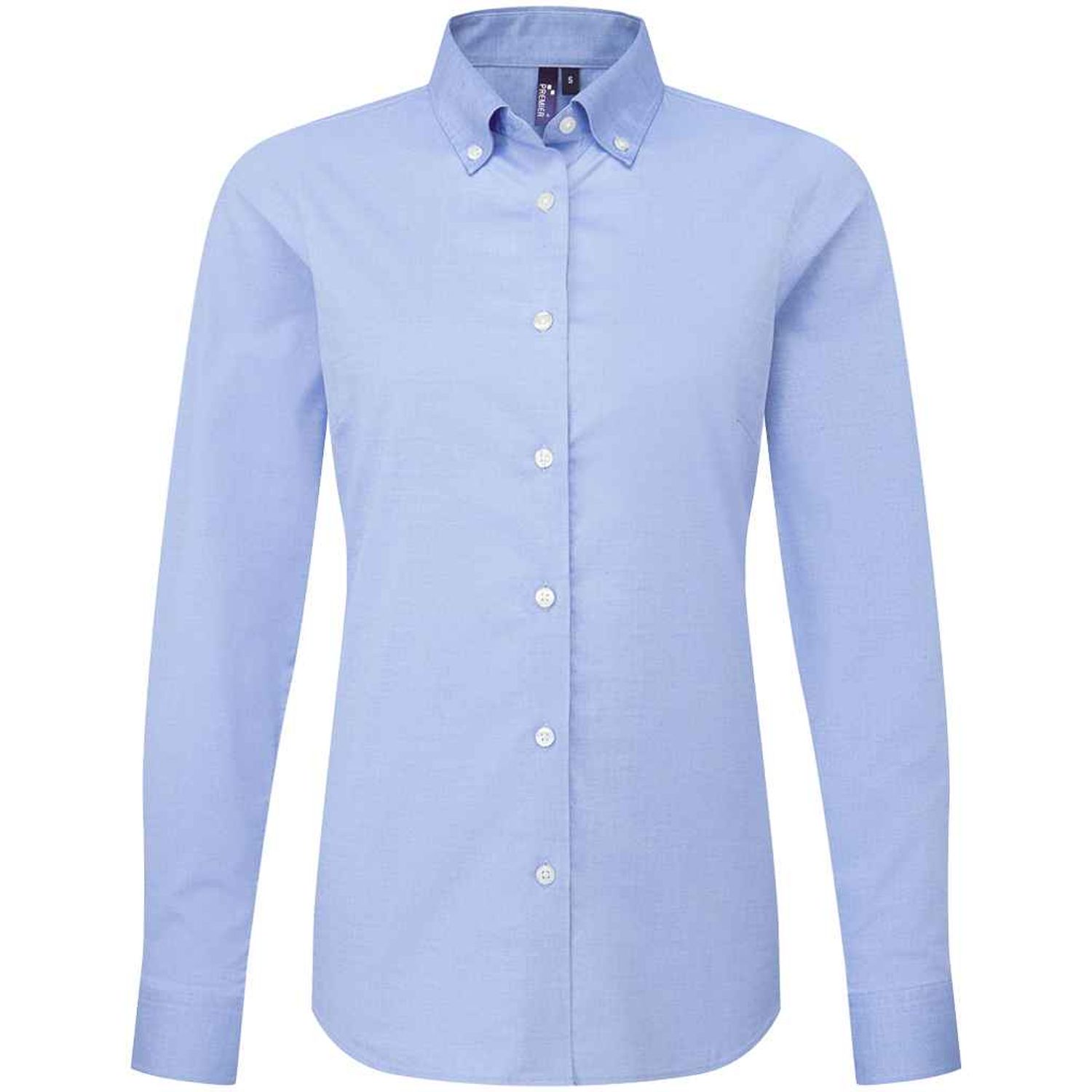 Premier Supreme Long Sleeve Oxford Blue Shirt for Women - Size 2XL