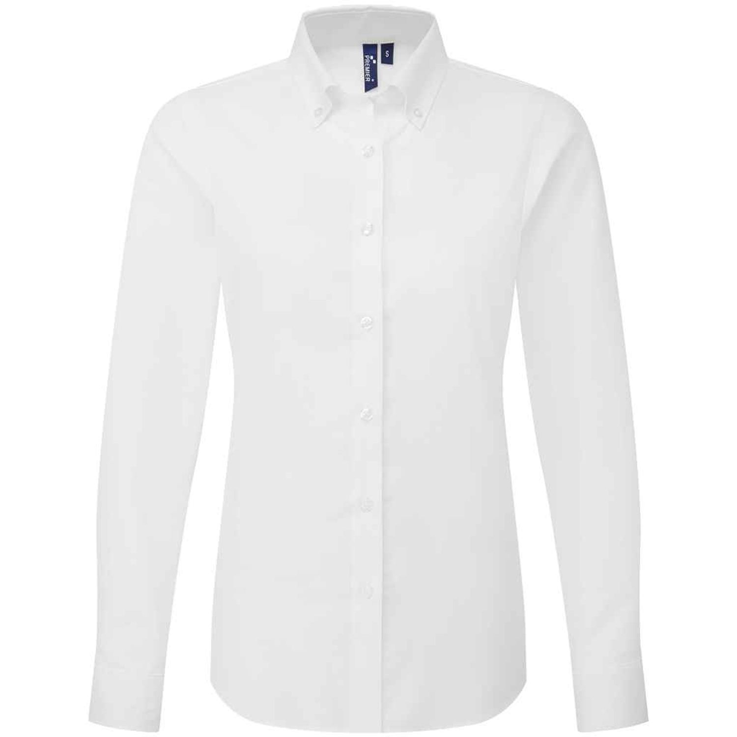 Premier Supreme Long Sleeve White Oxford Shirt for Women - Size XS