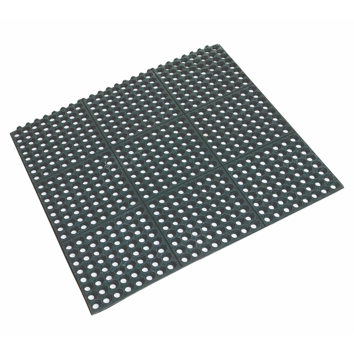 Beaumont Interlocking Rubber Floor Mat Black 900 x 900 x 12mm
