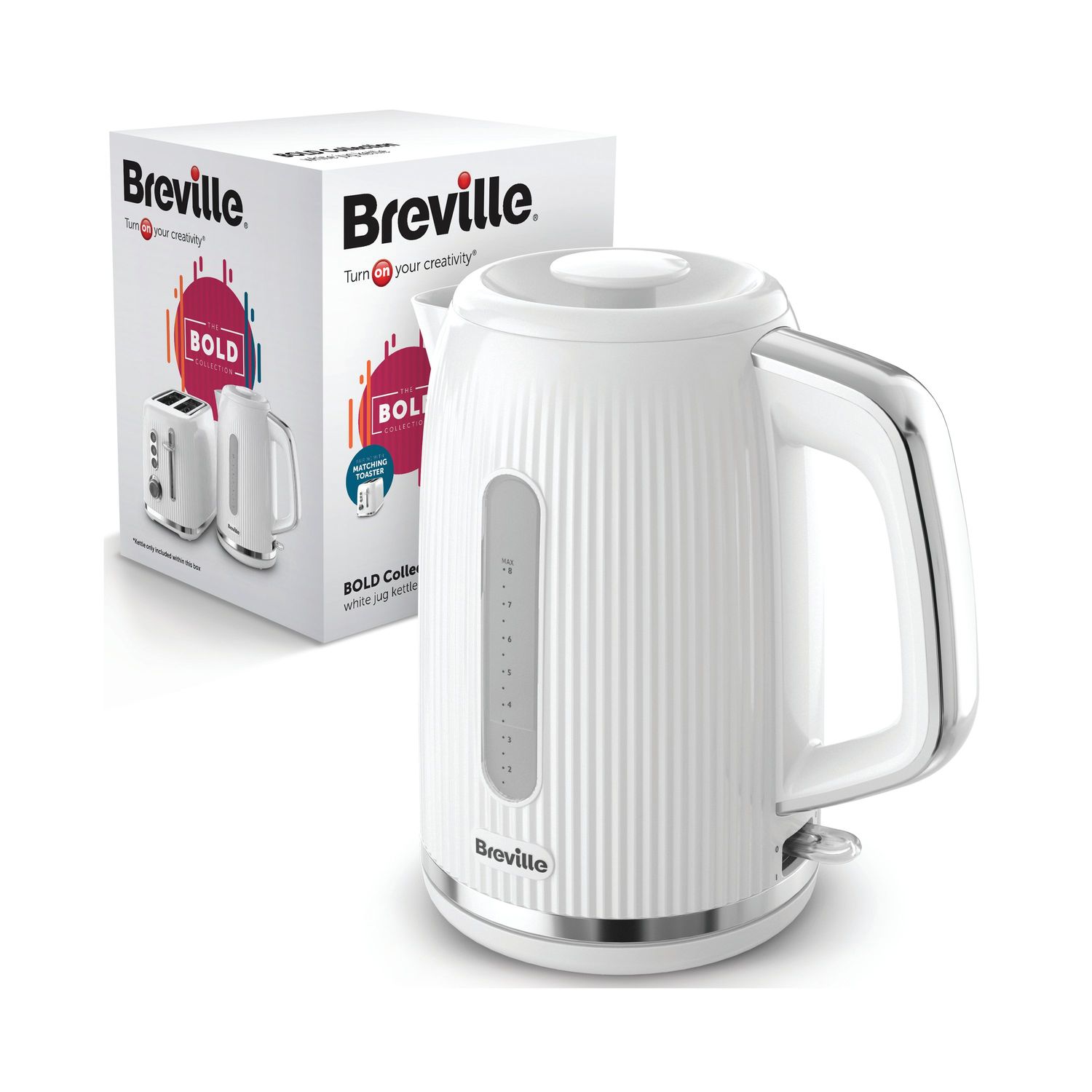Breville VKT257 Bold Kettle White/Chrome - 2195739