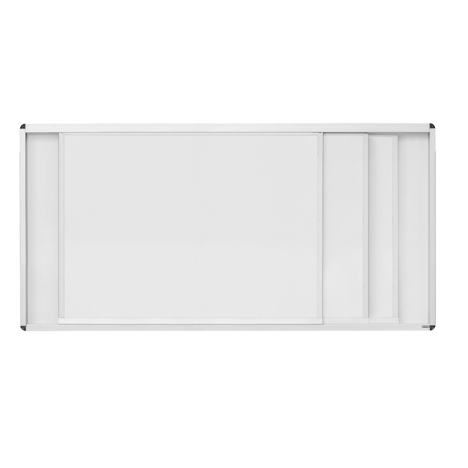 Bi-Office Horizontal Sliding System, Magnetic Lacquered Steel Surface - 900 x 12