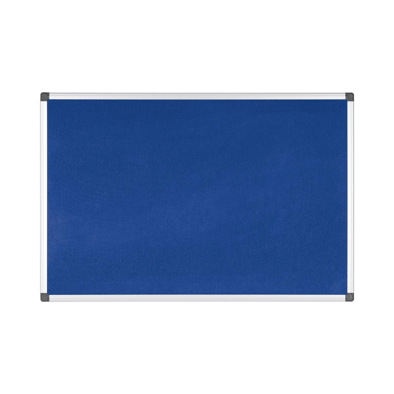 Bi-Office Maya Felt Notice Board, 90 x 60cm, Blue Felt Surface, Aluminium Frame