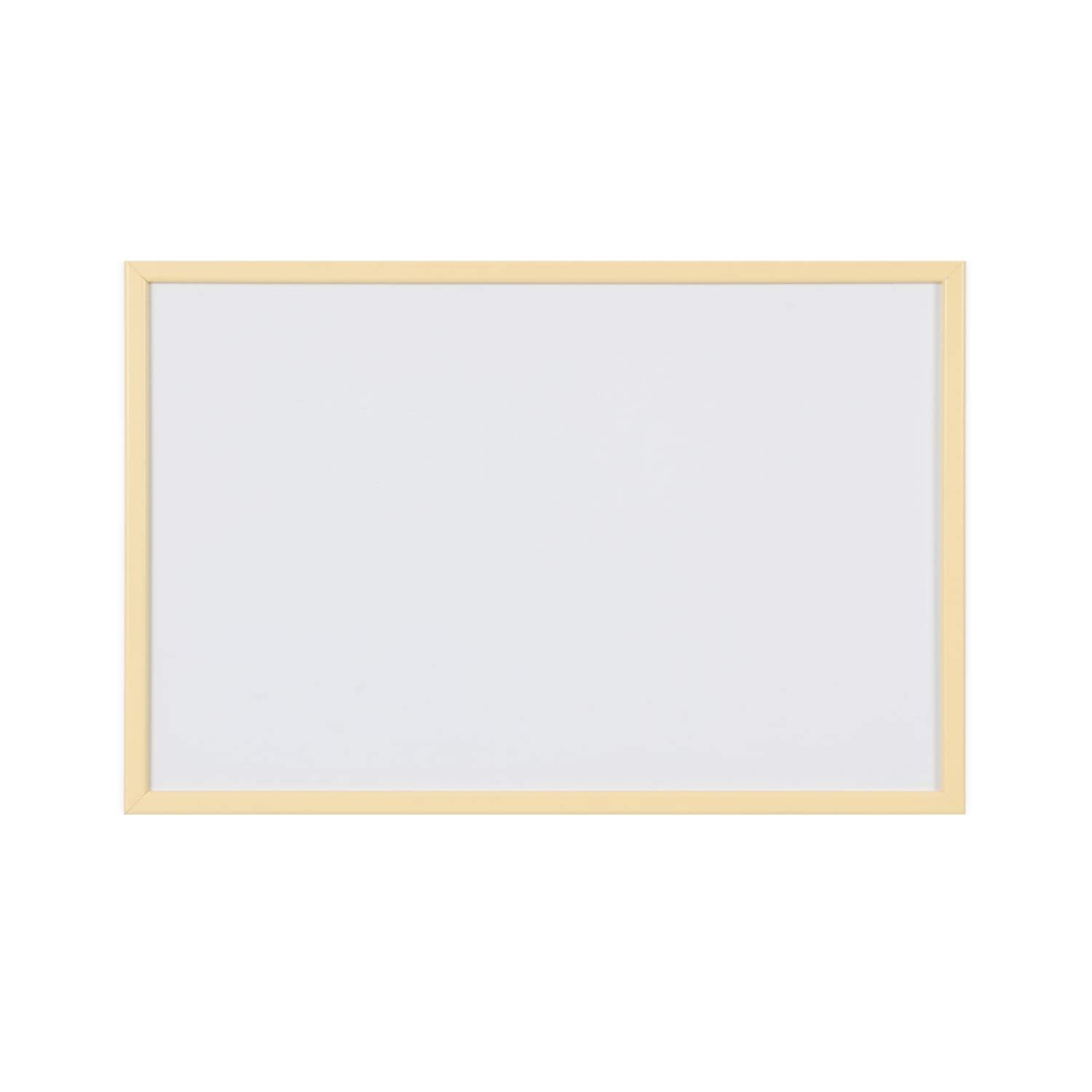 Bi-Office Pastel Non-Magnetic Whiteboard, 60 x 40cm, Dry-Wipe Surface, Pastel Ye