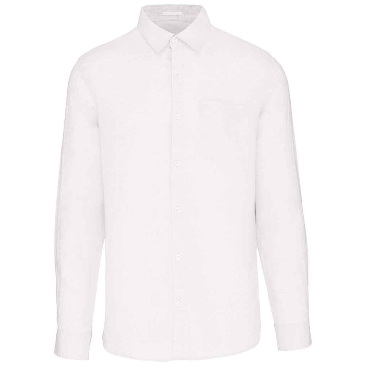 Spasso Long Sleeve Linen Shirt White Size Small