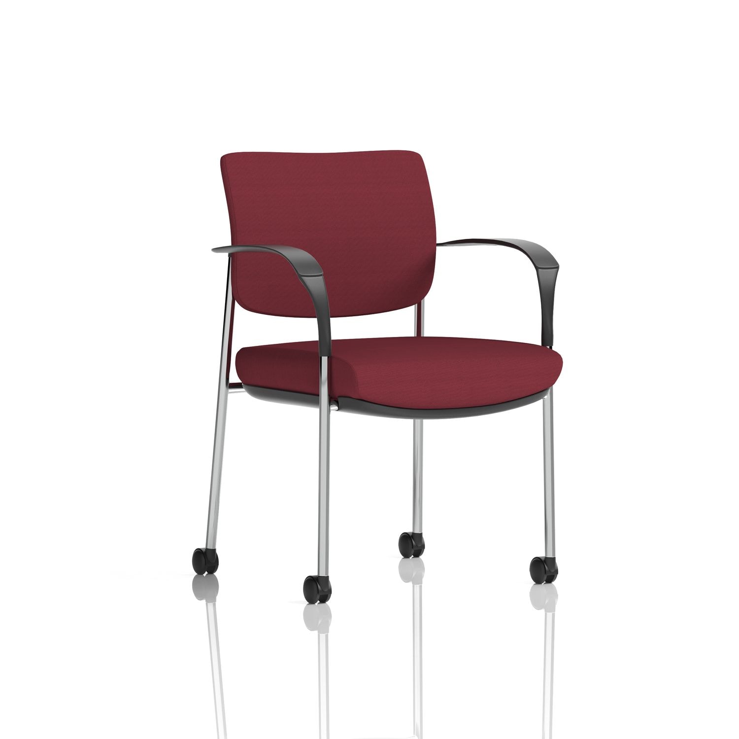 Brunswick Deluxe with Arms Chrome Frame with Castors Bespoke Colour Back and Sea