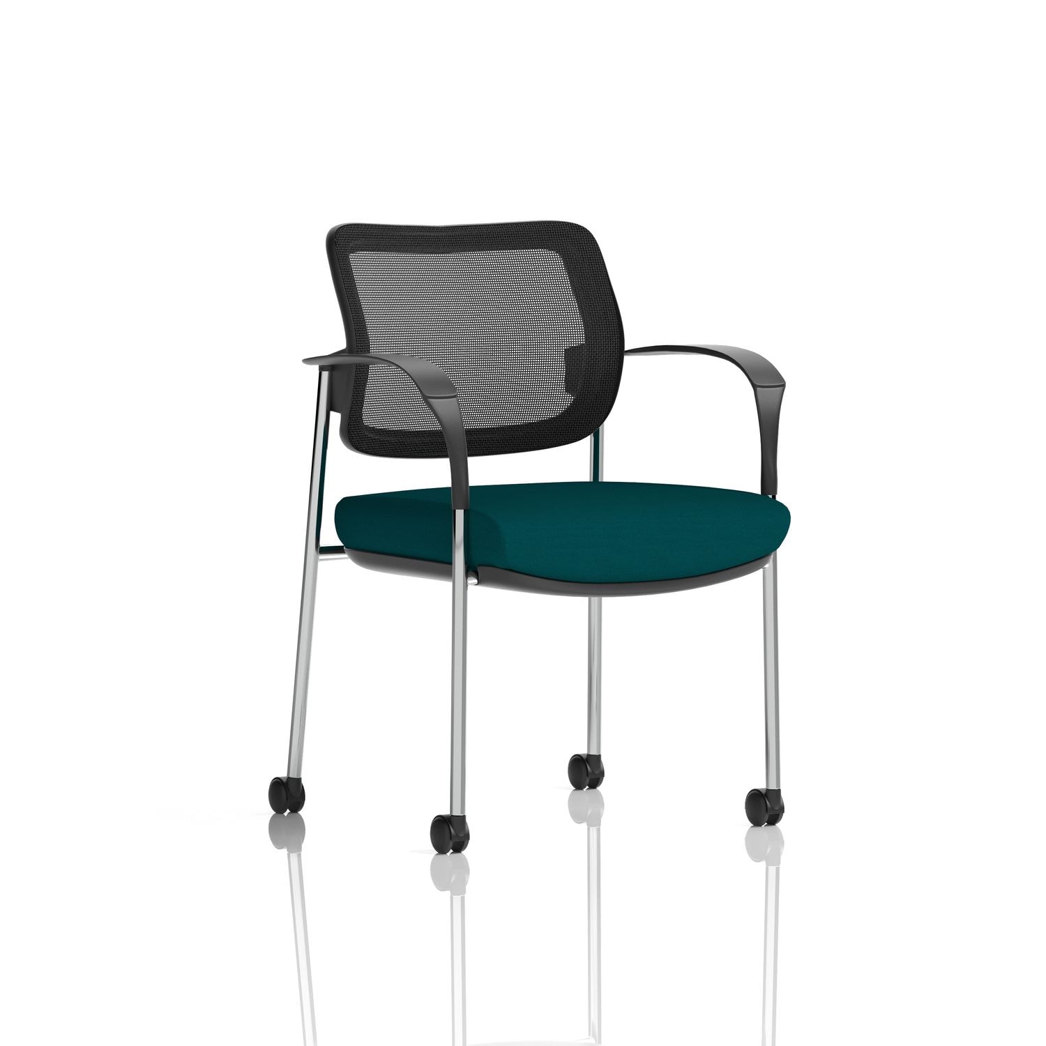 Brunswick Deluxe with Arms Chrome Frame with Castors Mesh Back Bespoke Colour Se