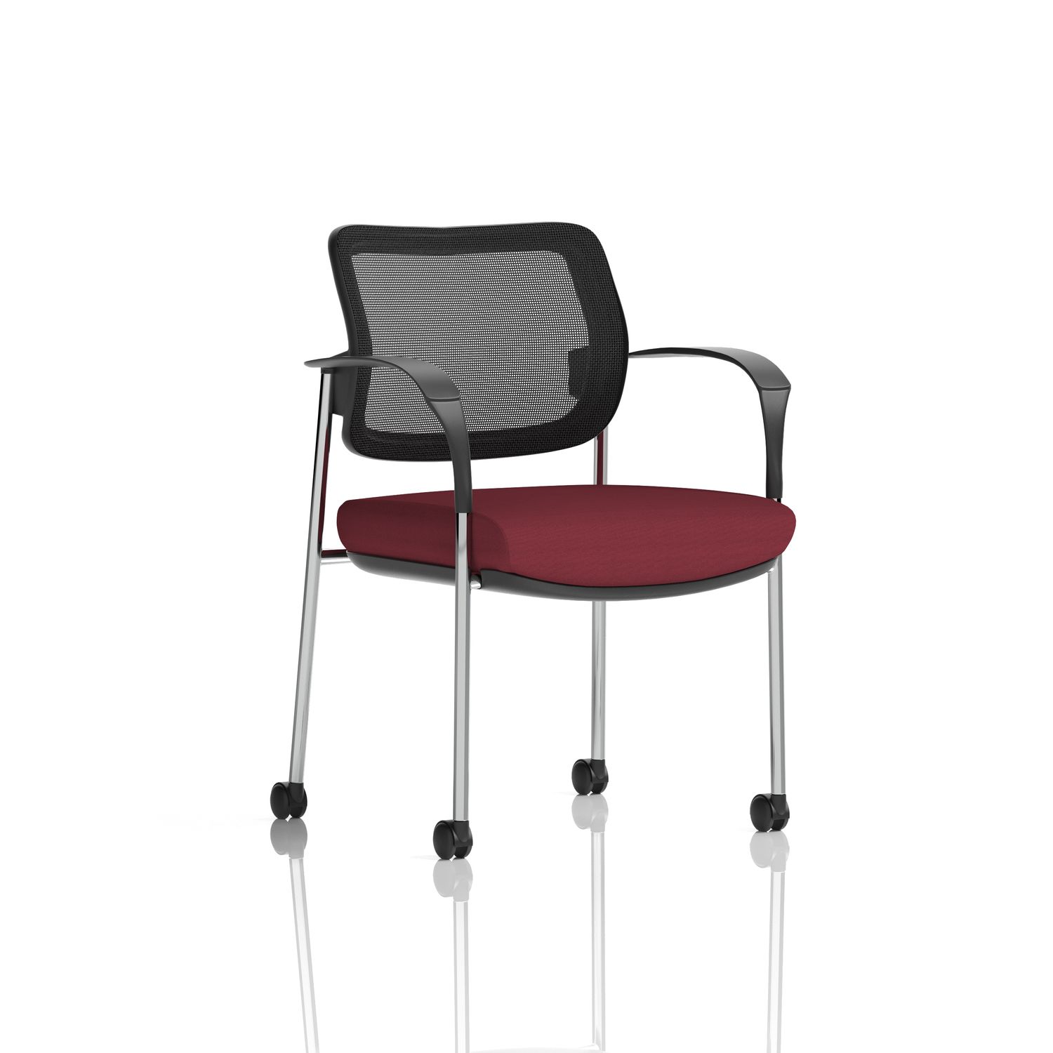 Brunswick Deluxe with Arms Chrome Frame with Castors Mesh Back Bespoke Colour Se
