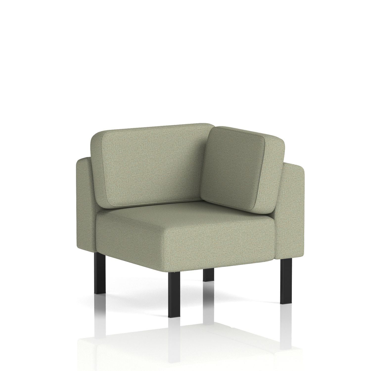 Brixworth Modular Seating Corner Unit with Black Legs In Main Line Flax Fabric -