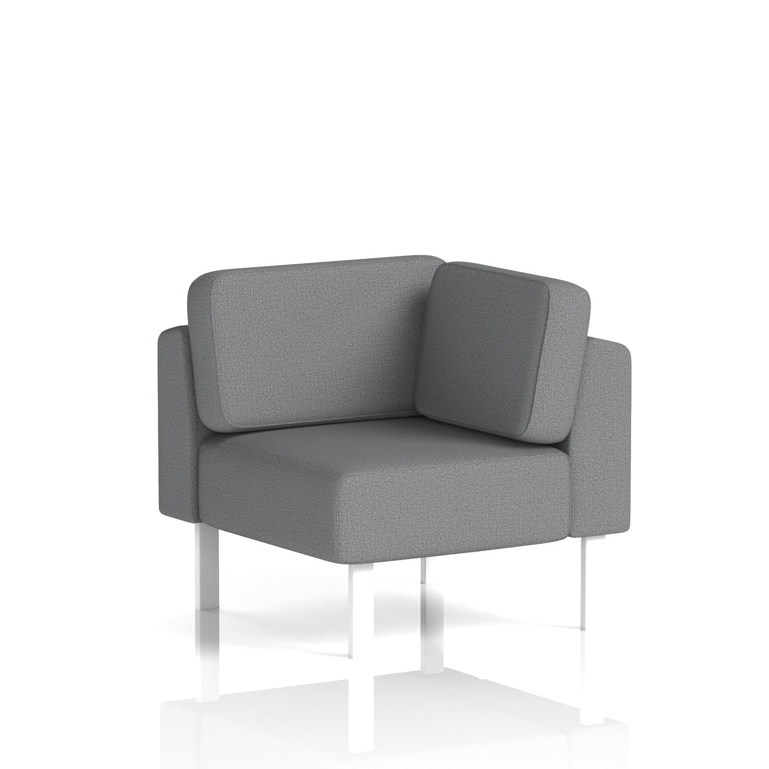 Brixworth Modular Seating Corner Unit with White Legs In Synergy Fabric - Partne