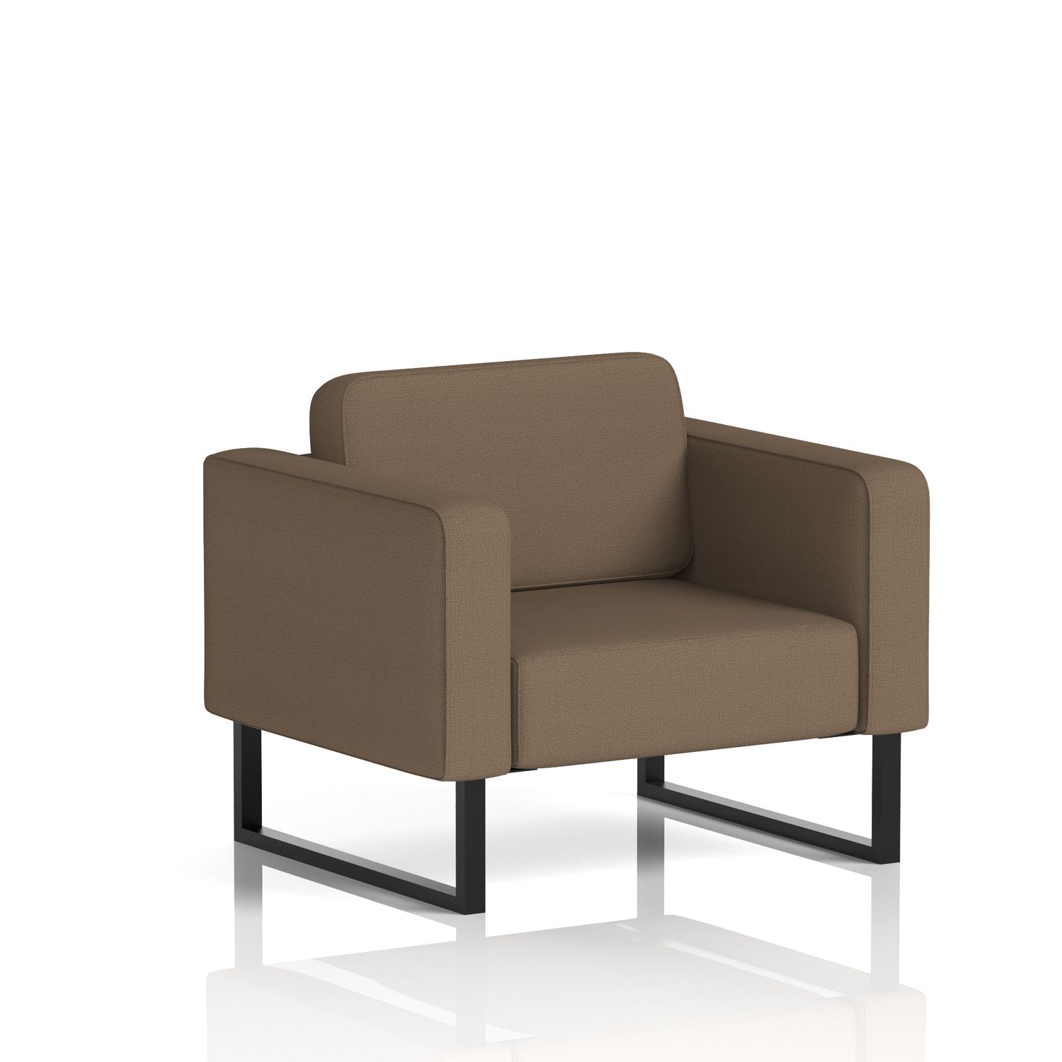 Brixworth Armchair with Black Legs In Sumi Fabric - Osaka