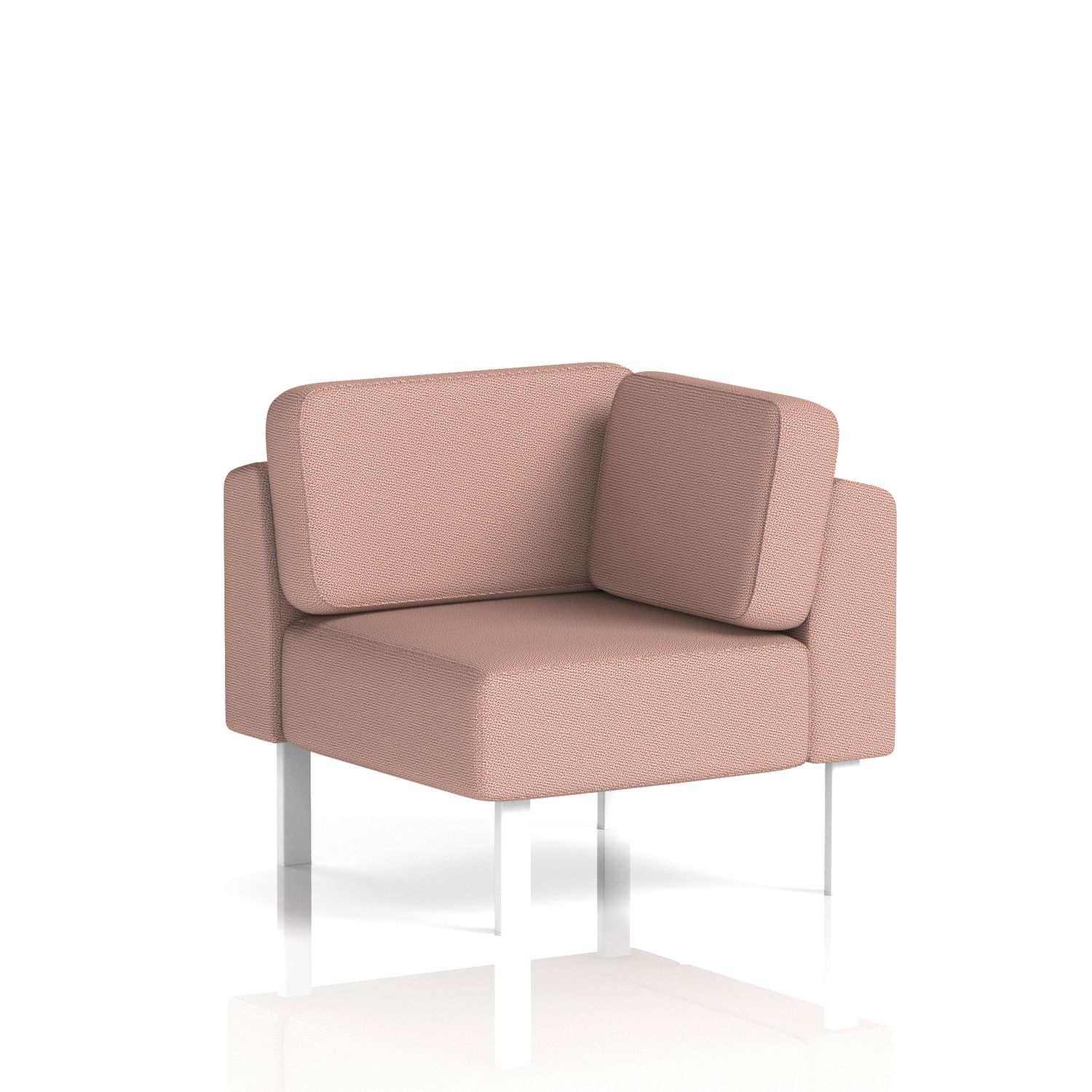 Brixworth Modular Seating Corner Unit with White Legs In Yoredale Fabric - Kidst