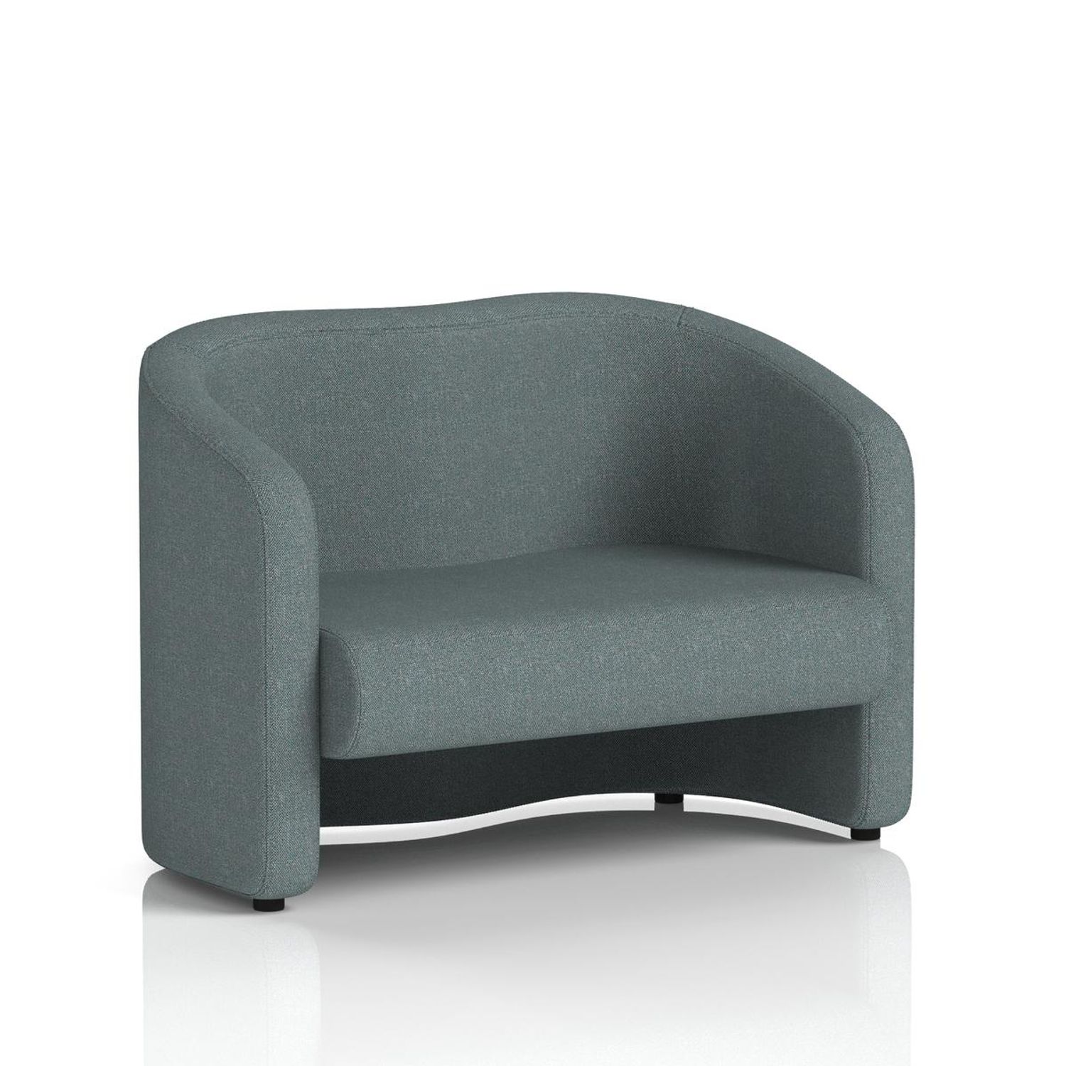 Lamport Sofa 2 Seater with Black Feet In Main Line Flax Fabric - Westminster