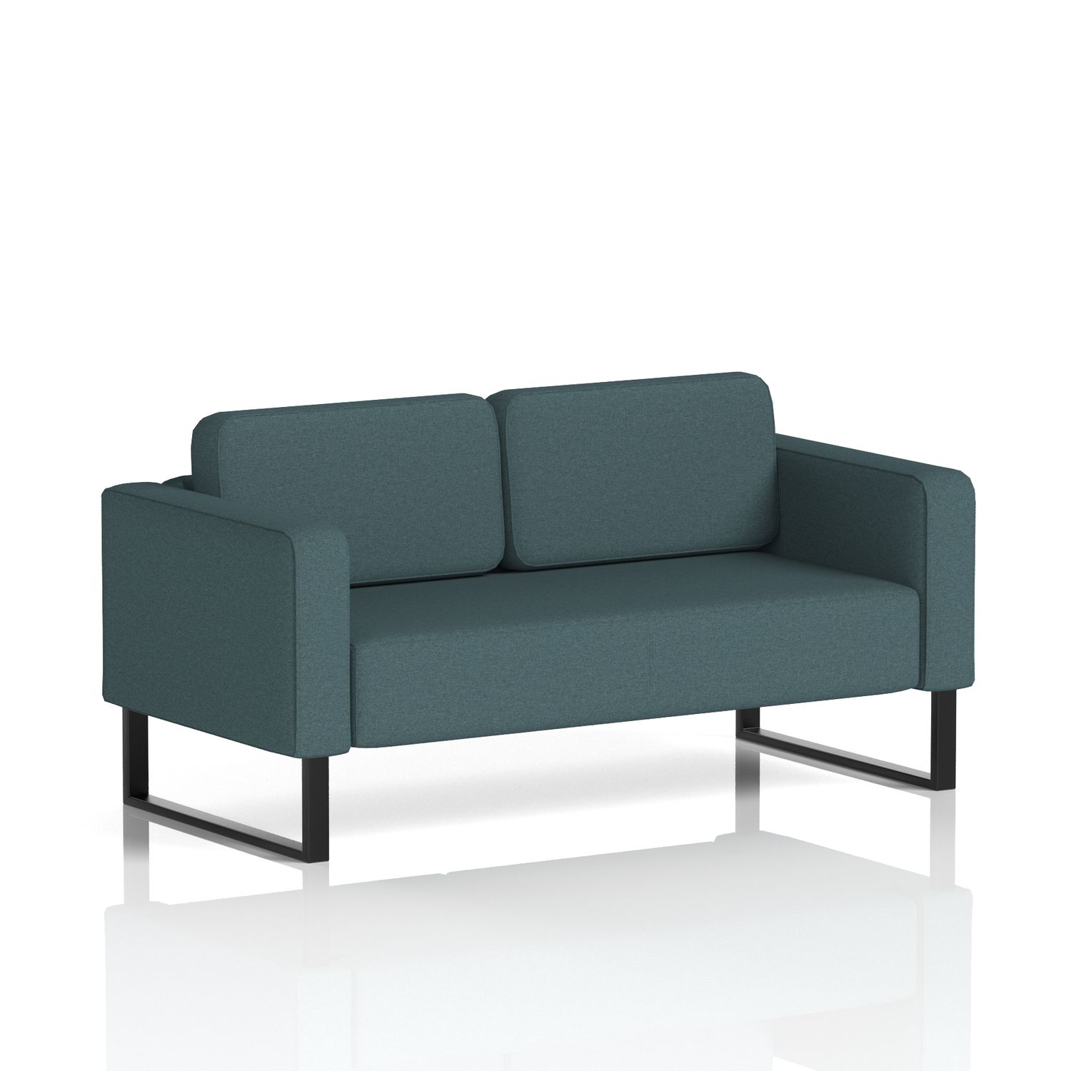 Brixworth Sofa 2 Seater with Black Legs In X2 Fabric - Polygon