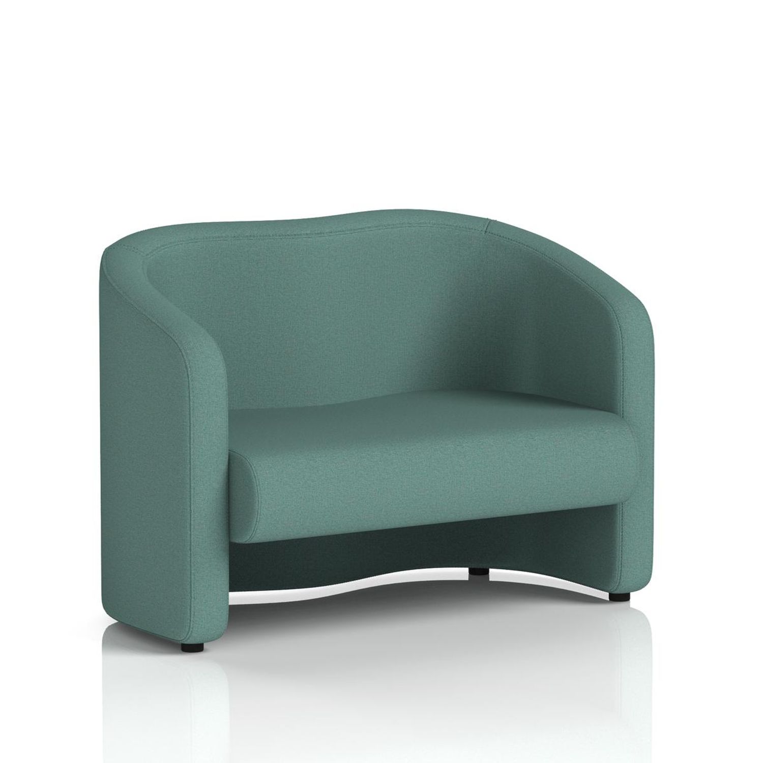 Lamport Sofa 2 Seater with Black Feet In Sumi Fabric - Handa