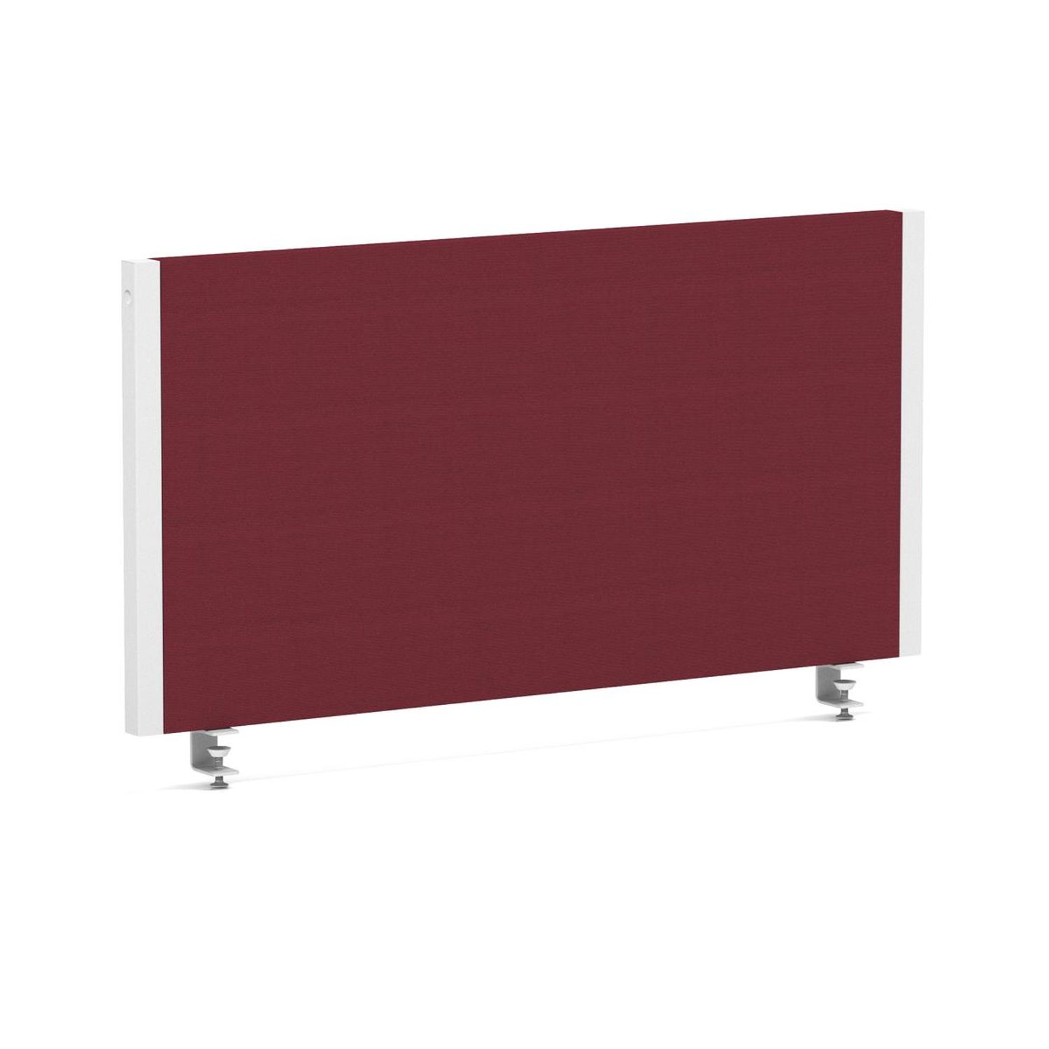 Impulse Plus Bench Screen 800 White Frame Bespoke Ginseng Chilli Fabric