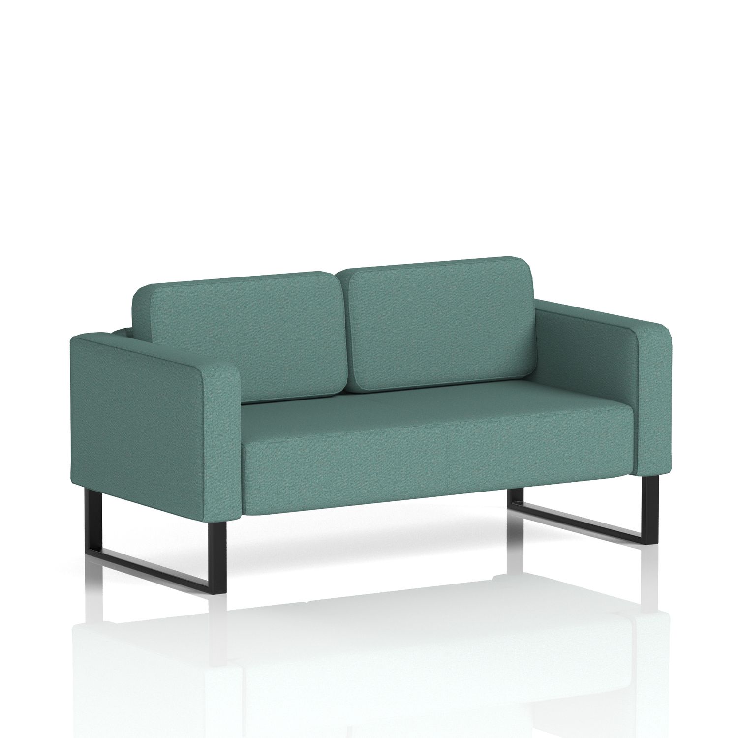 Brixworth Sofa 2 Seater with Black Legs In Sumi Fabric - Handa