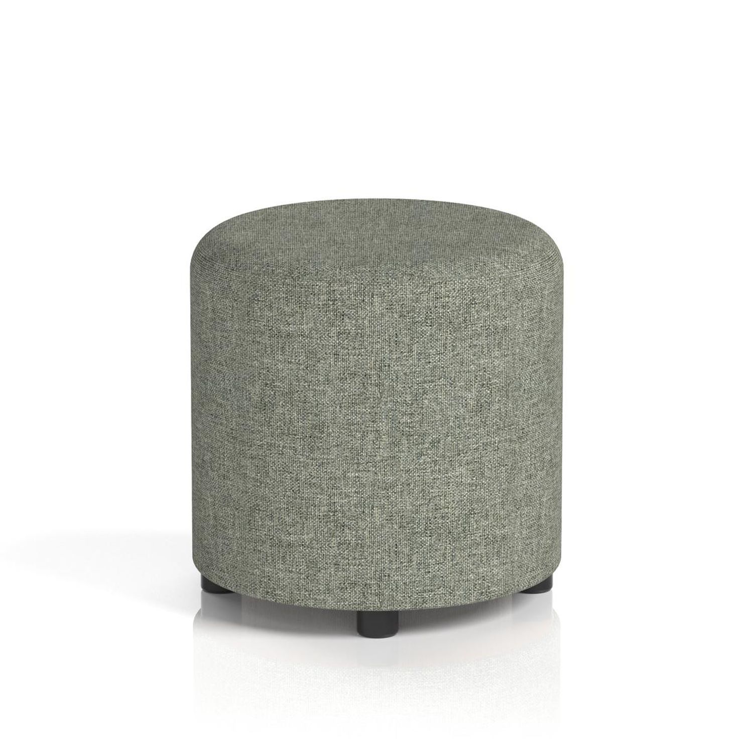 Harlestone Small Round Stool In Rivet Fabric - Vitreous Body and Top