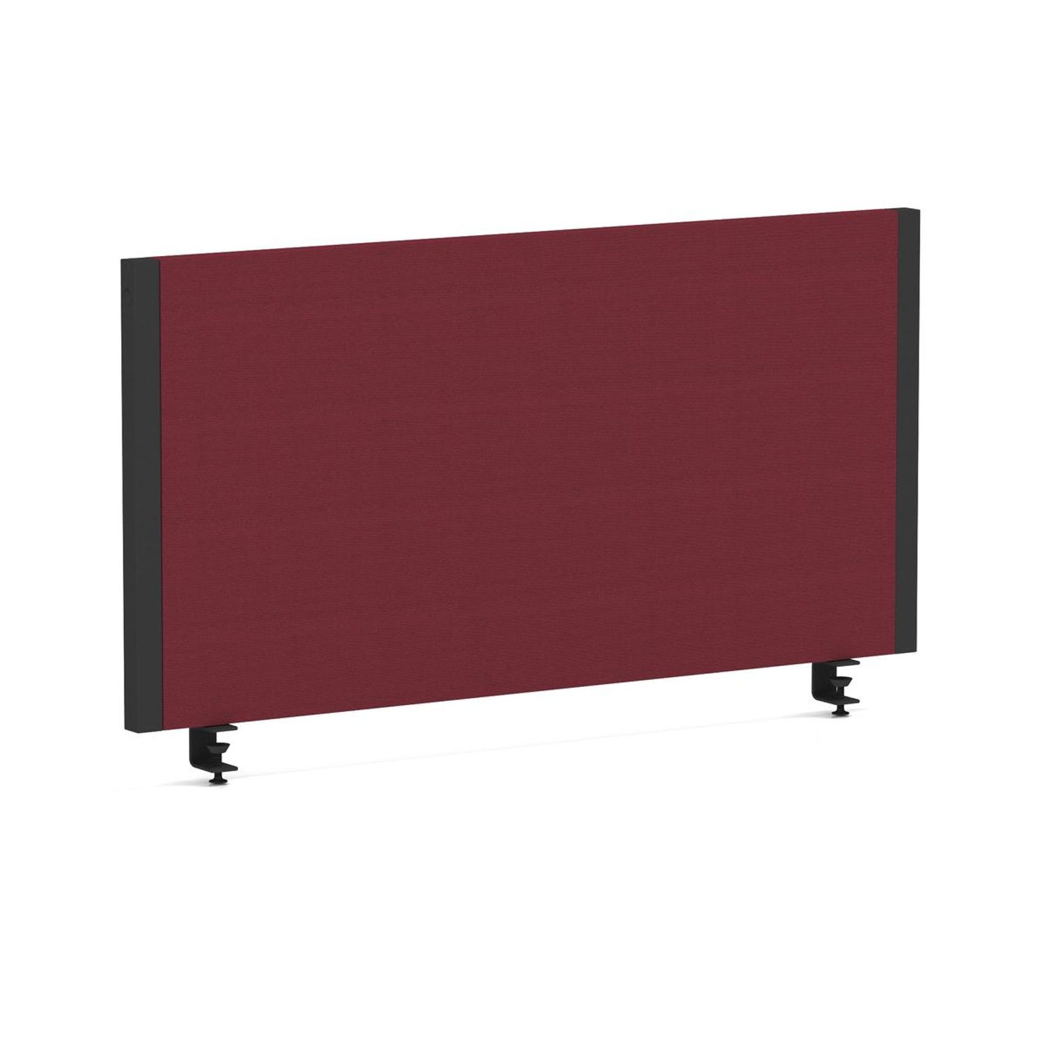 Impulse Plus Bench Screen 800 Black Frame Bespoke Ginseng Chilli Fabric